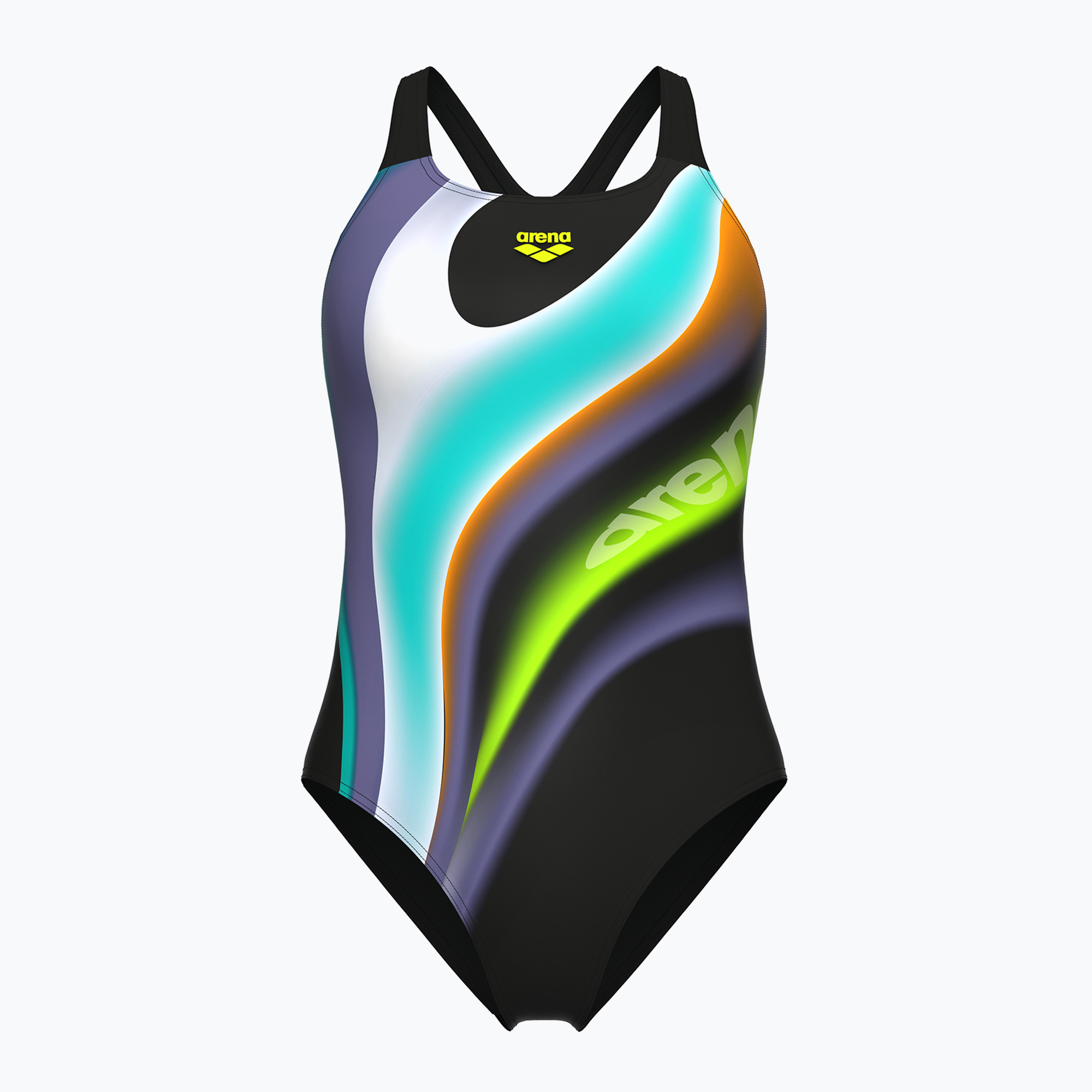 Dámske jednodielne plavky arena Water Fluids Swim Pro Back black multi/black (Water Fluids Swim Pro Back 008837/550)