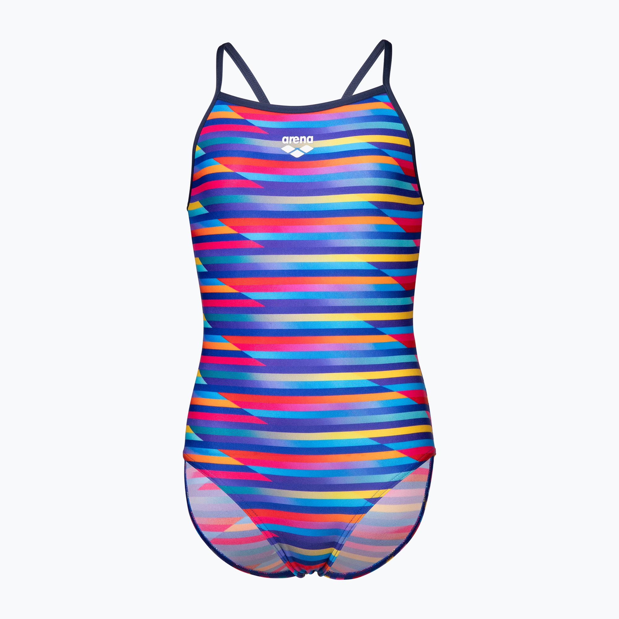 Detské jednodielne plavky arena Racing Stripe Lightdrop Back multi/navy/navy (Racing Stripe Lightdrop Back 009006/570)