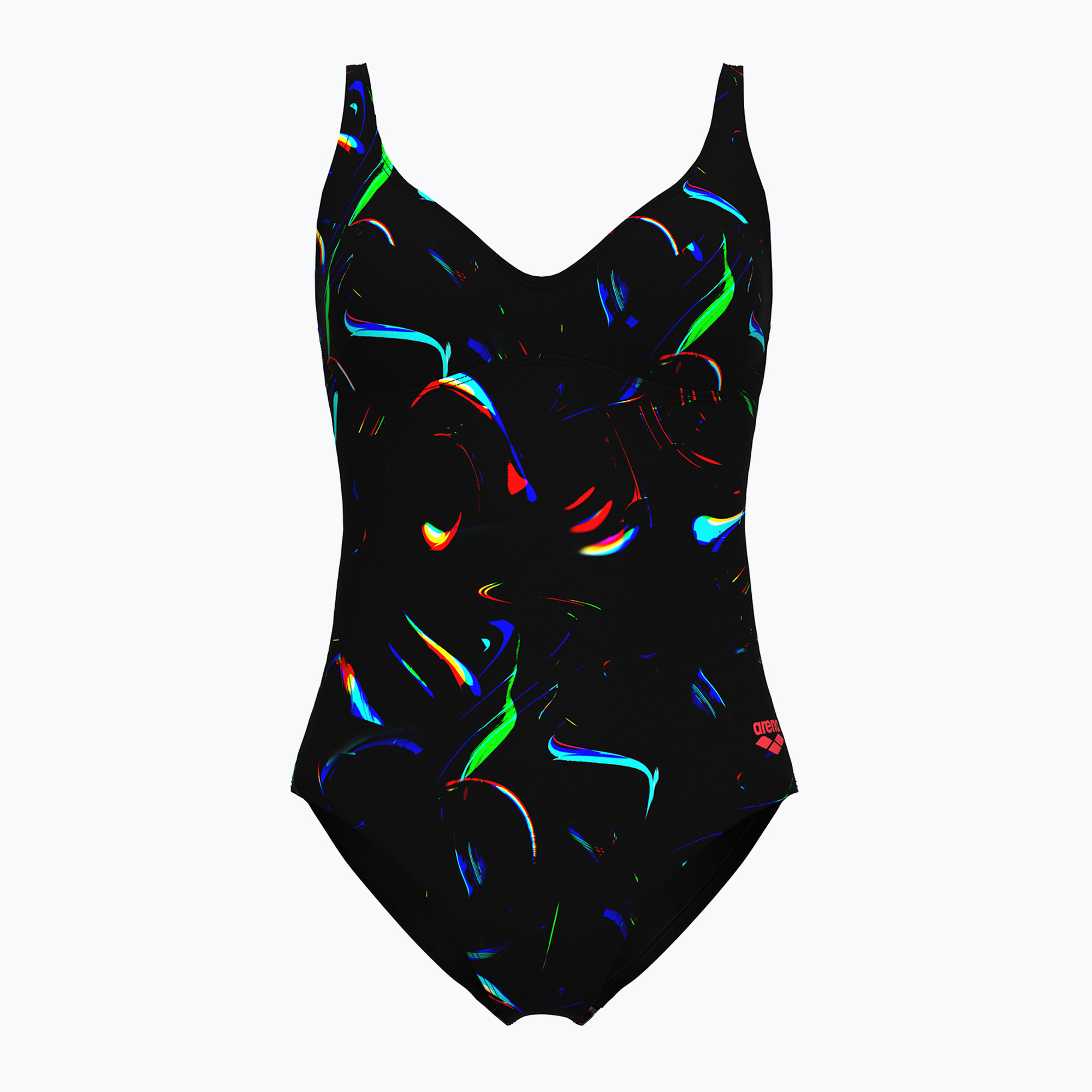 Dámske jednodielne plavky arena Abyss U Back multi black/black (Abyss U Back 009072/515)