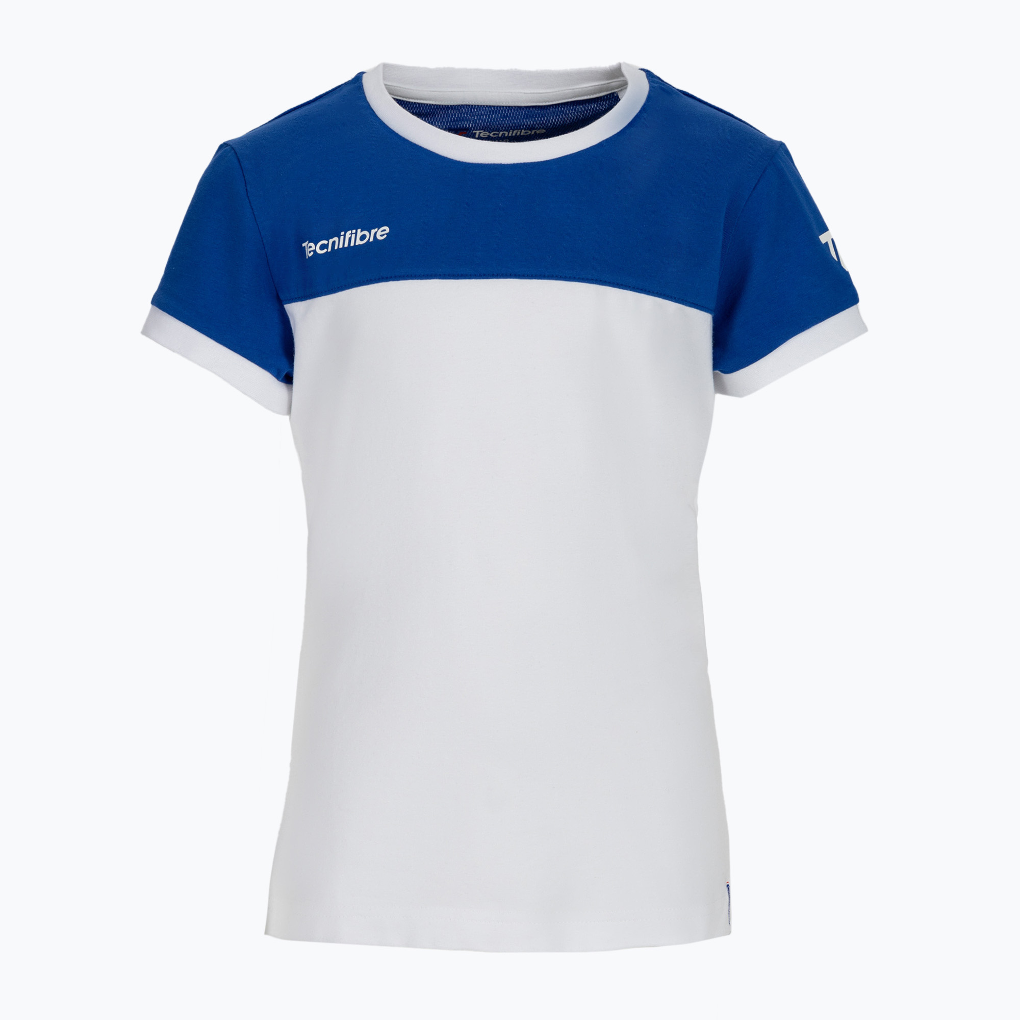 Tecnifibre Stretch bielo-modré detské tenisové tričko 22LAF1 F1