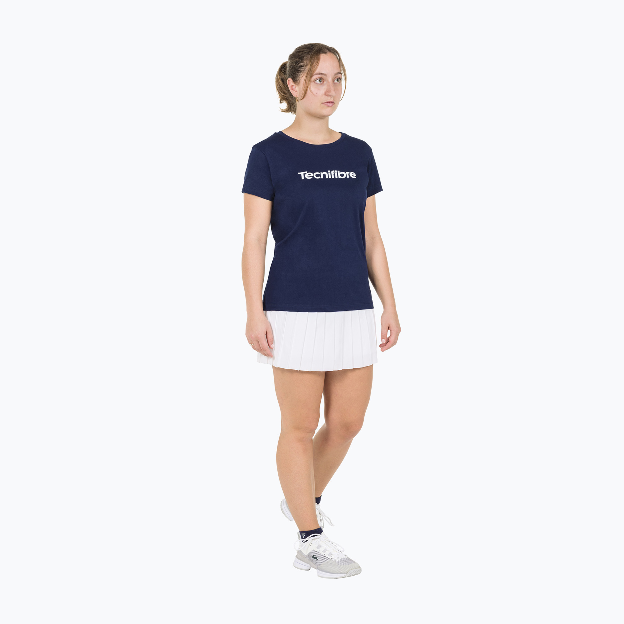 Dámske tenisové tričko Tecnifibre Team Cotton Tee navy blue 22WCOTEM34