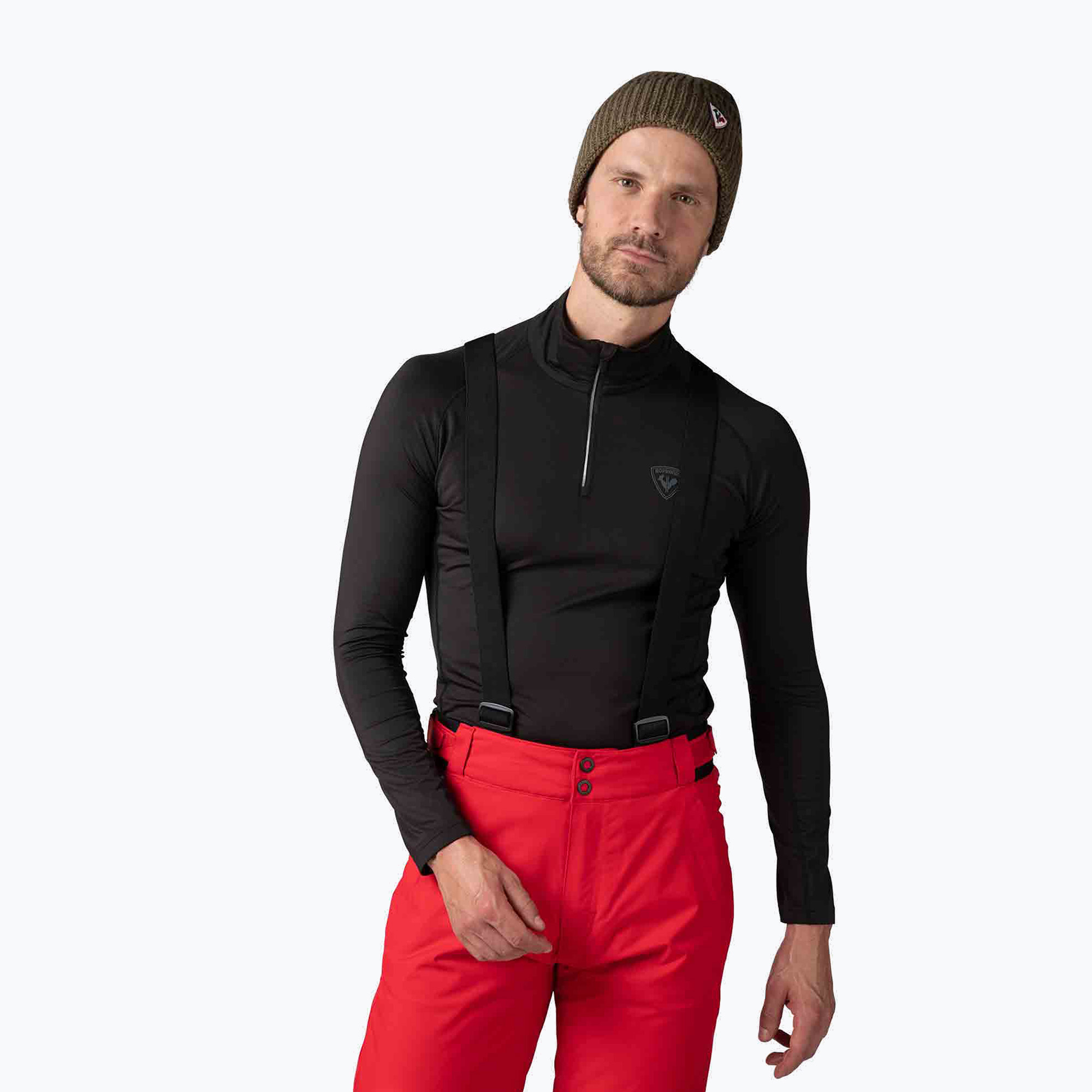 Pánska termo mikina Rossignol Classique 1/2 Zip black (Classique 1/2 Zip RLMML07)