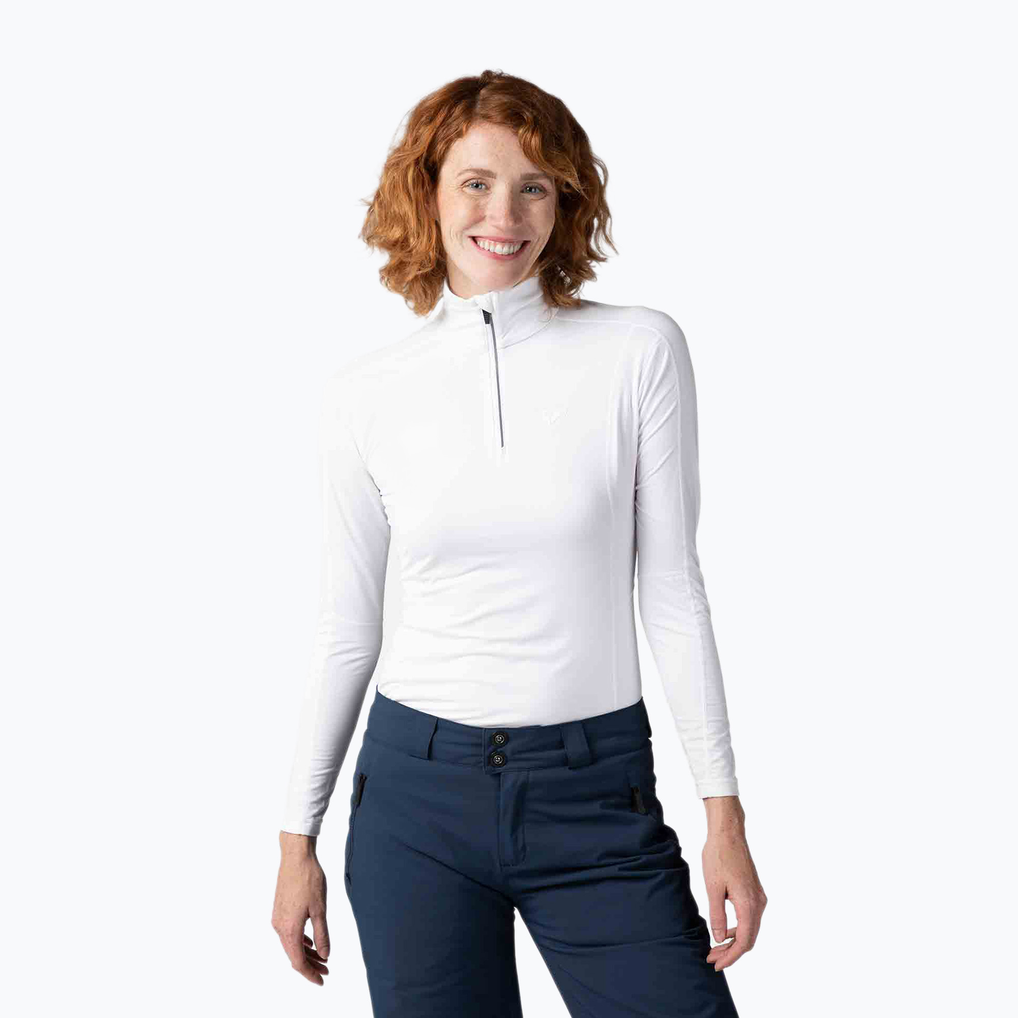Dámska termo mikina Rossignol Classique 1/2 Zip white (Classique 1/2 Zip RLMWL08)