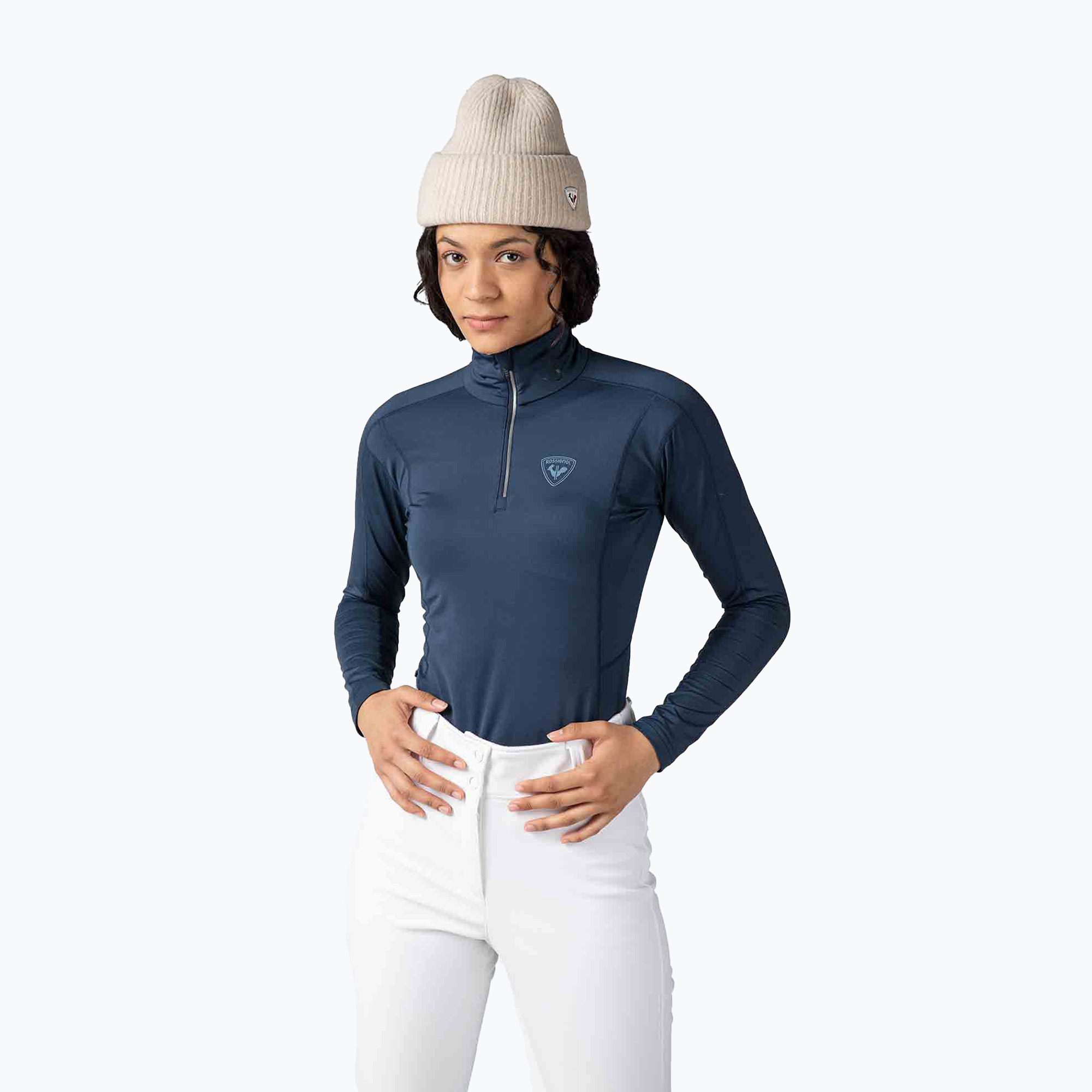 Dámska termo mikina Rossignol Classique 1/2 Zip dark navy (Classique 1/2 Zip RLMWL08)