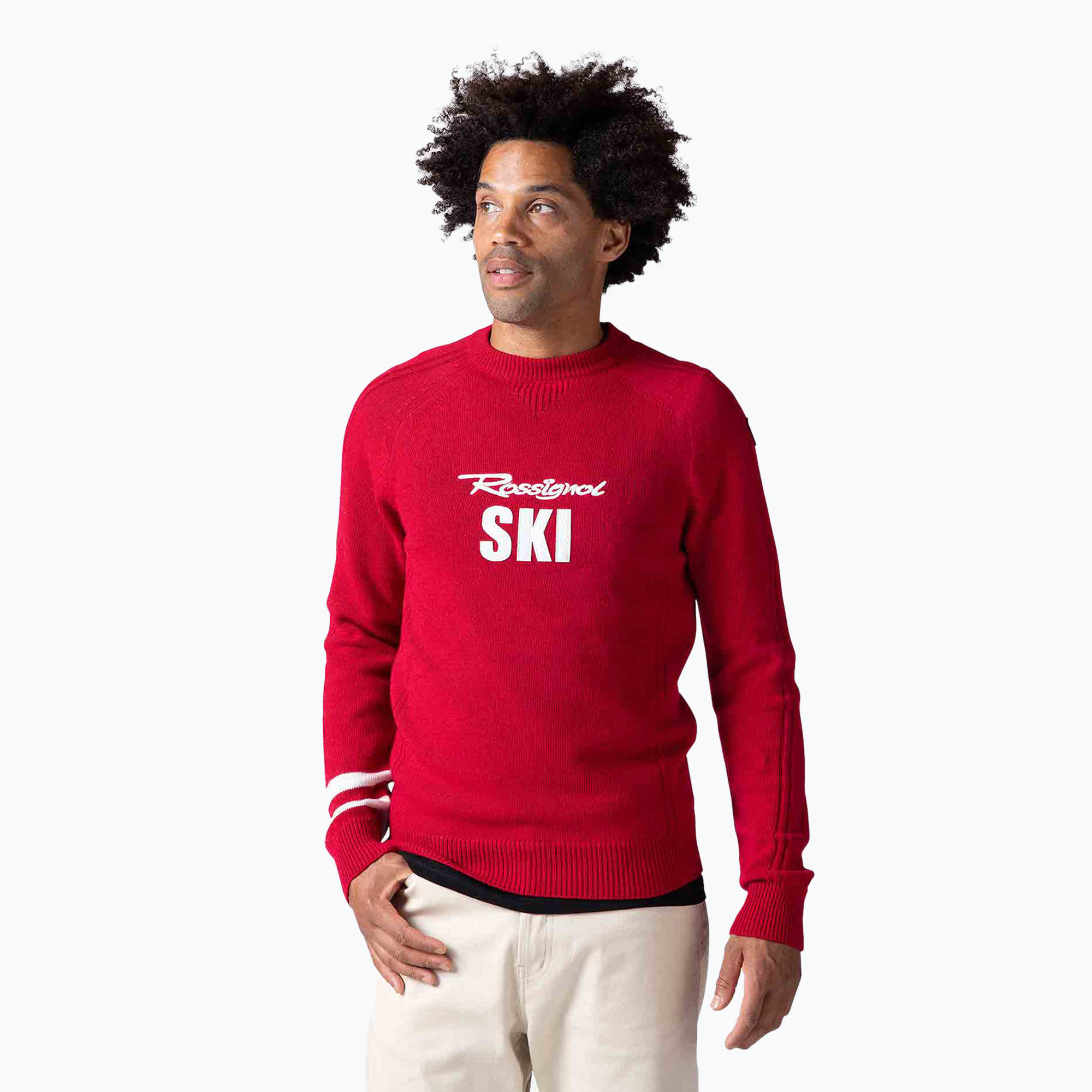 Pánsky sveter Rossignol Signature Rossignol Knit sport red (Signature Rossignol Knit RLMMO11_301)