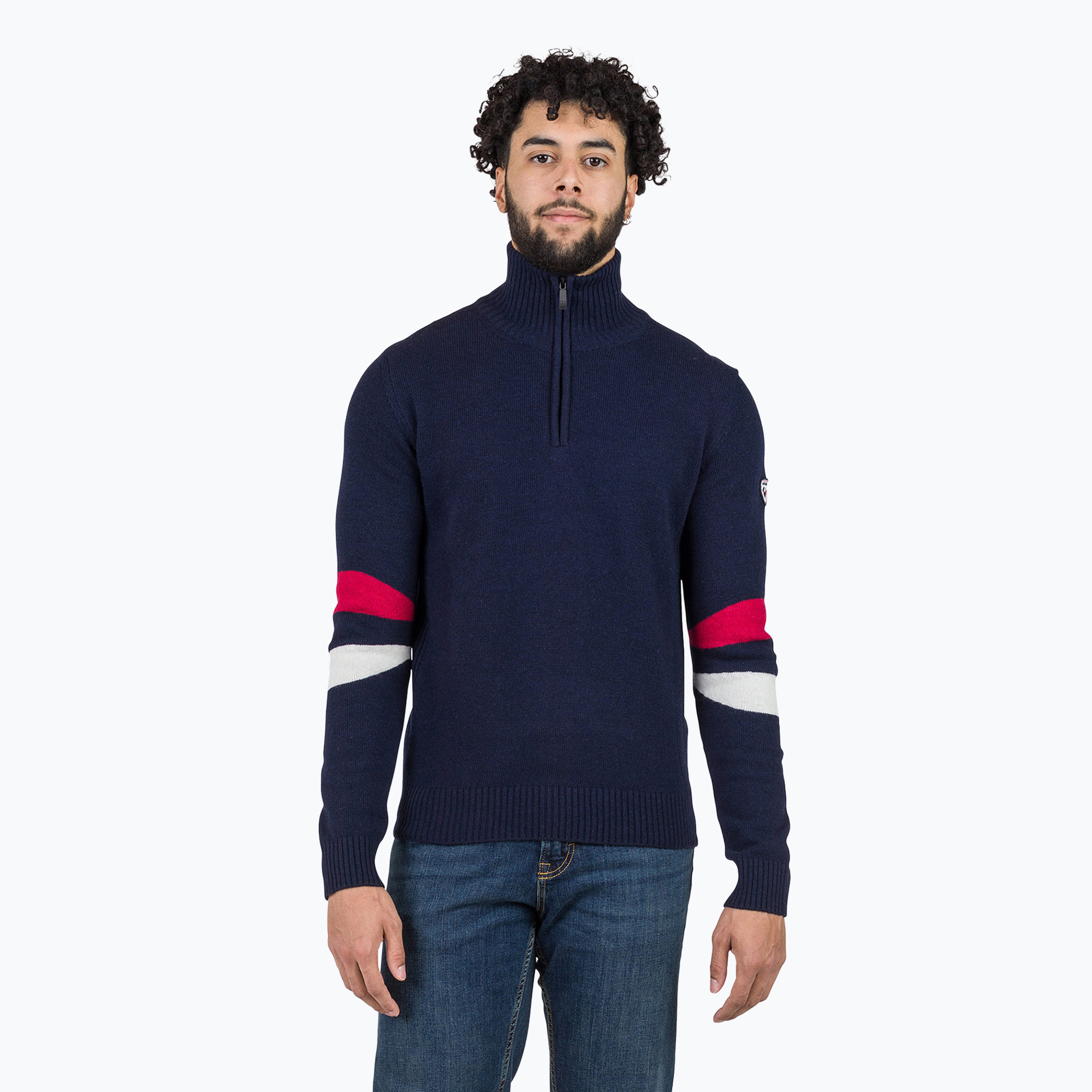 Pánsky sveter Rossignol Signature Hz Knit dark navy