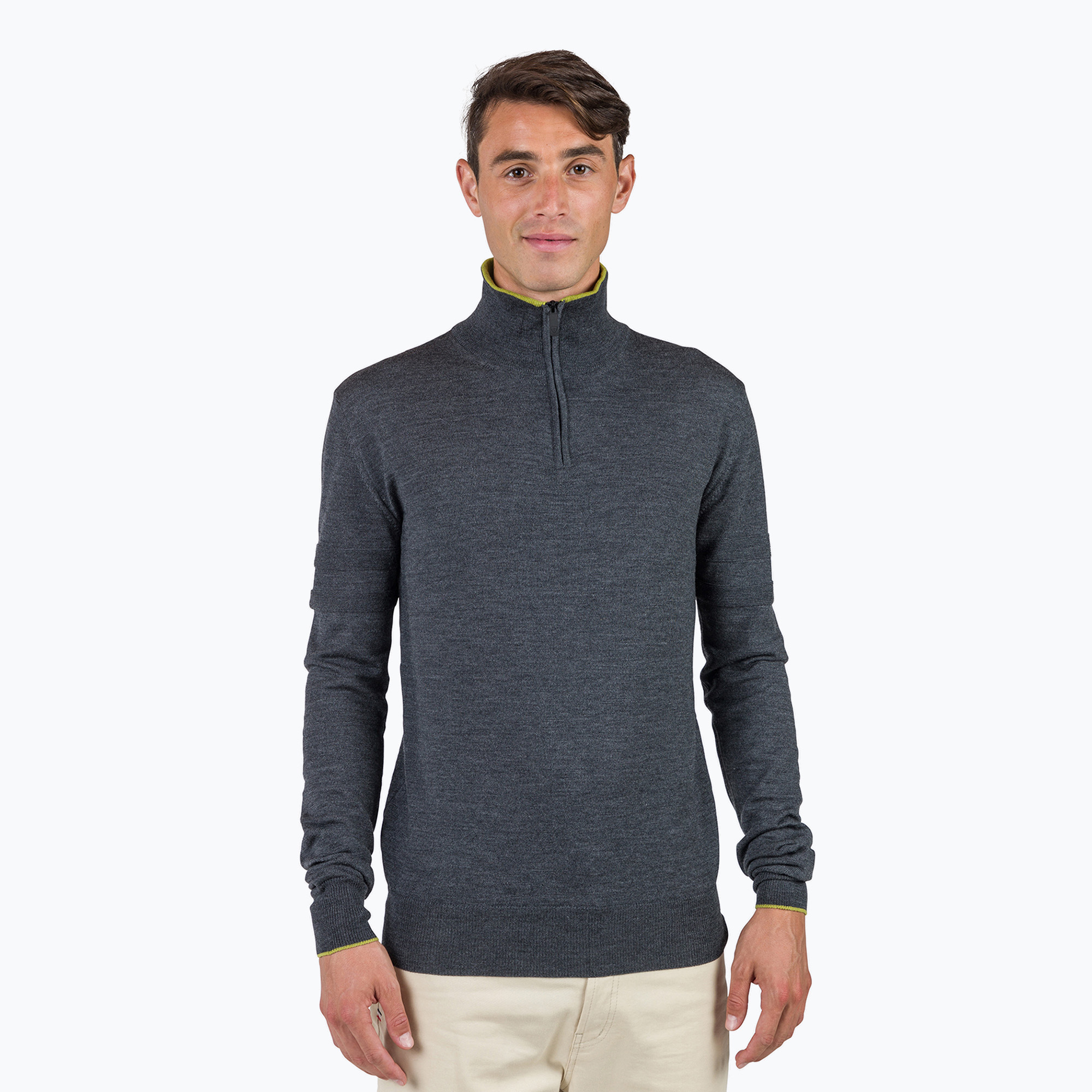 Pánsky sveter Rossignol Stripe Hz Knit New onyx grey (Stripe Hz Knit New RLNMO02_23N)