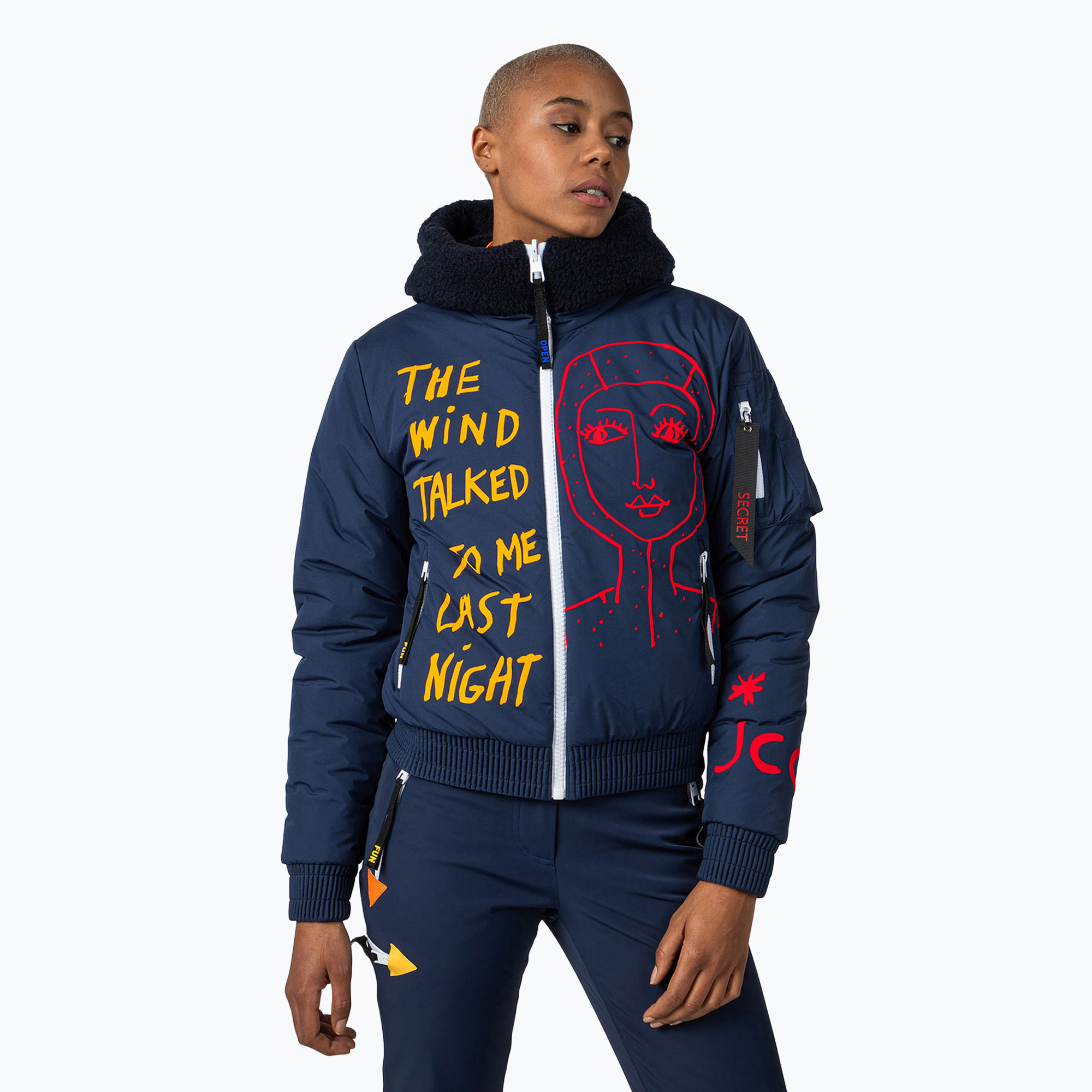 Dámska lyžiarska bunda Rossignol Yety Fleecy Bomber cosmic blue (Yety Fleecy Bomber RLNWJ36_72T)