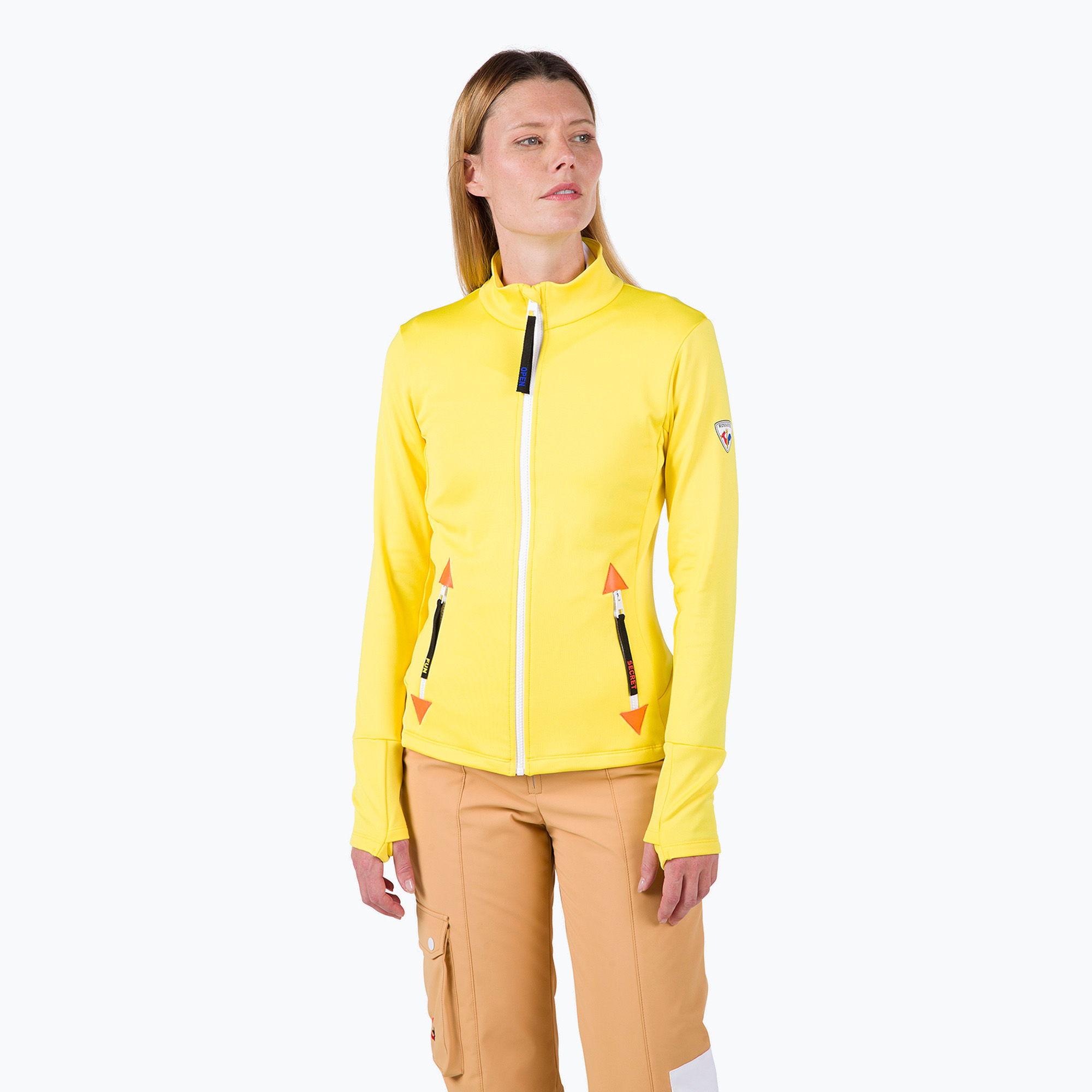 Dámska lyžiarska mikina Rossignol Climi true yellow (Climi RLNWL18_506)