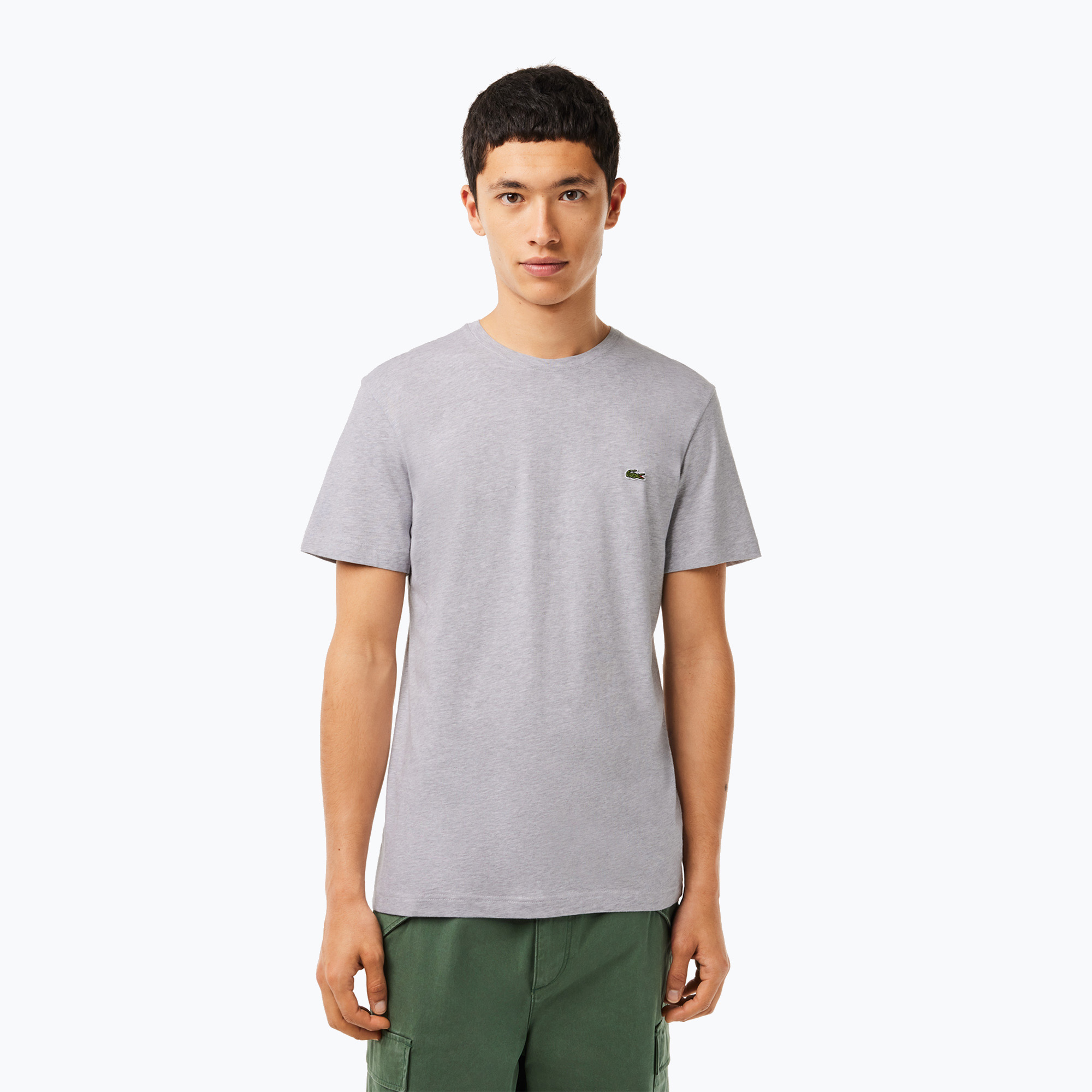 Pánske tričko Lacoste TH2038 silver chine