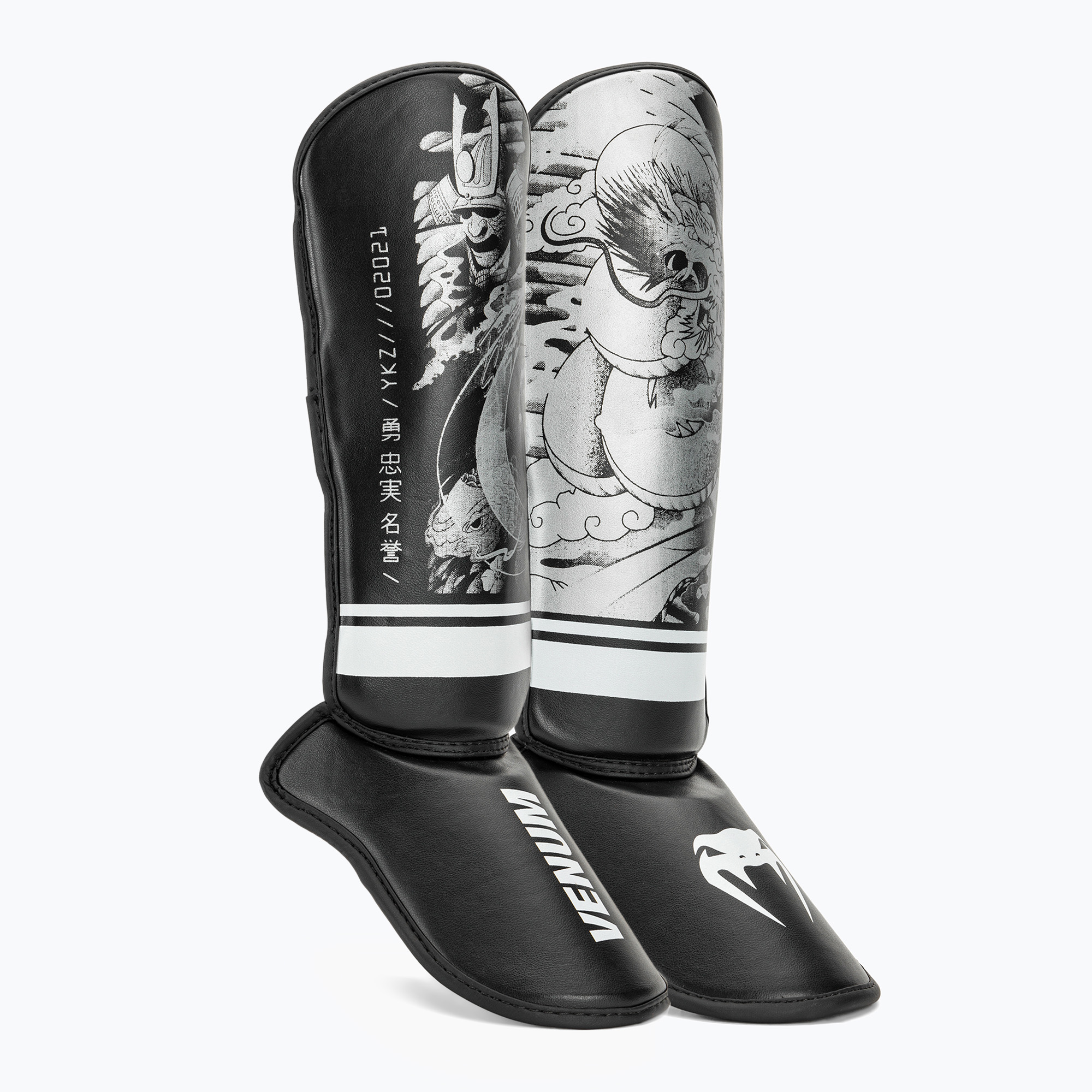 Detské chrániče holennej kosti Venum YKZ21 Shin black/white (YKZ21 Shin 04351)