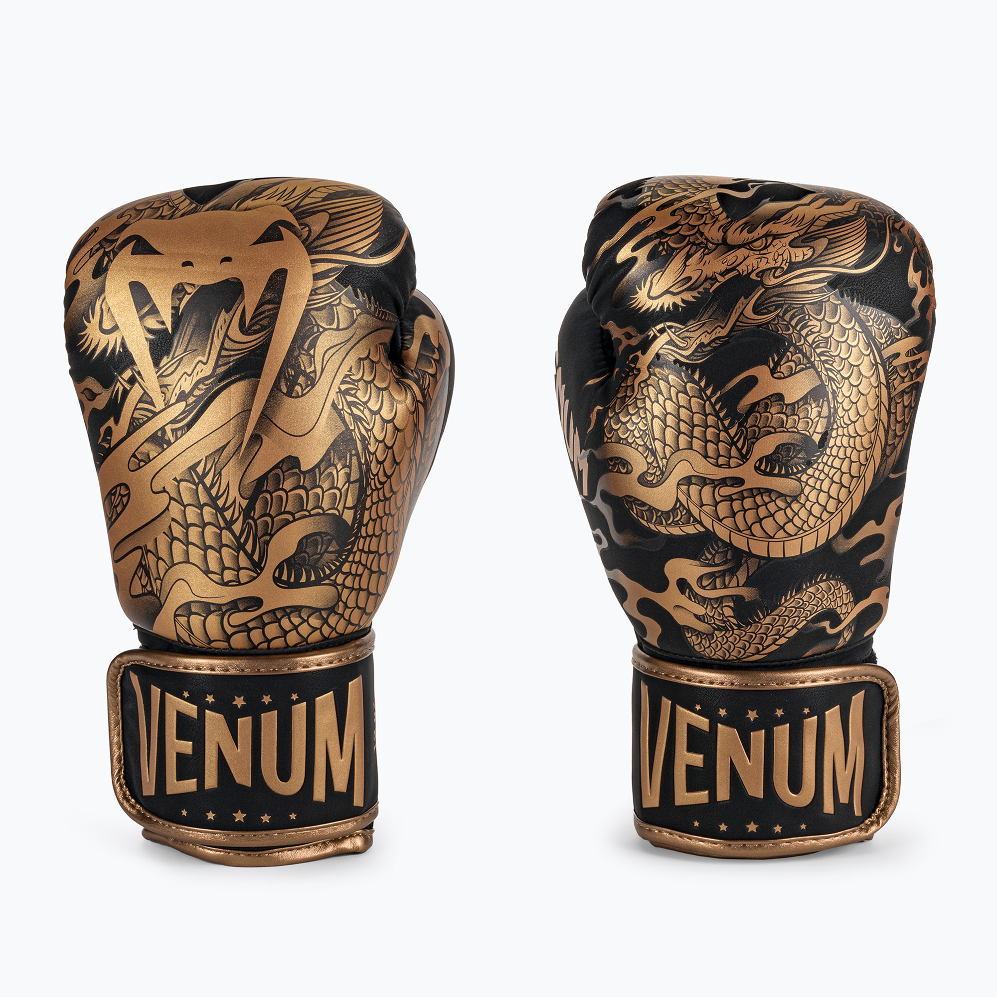 Venum Dragon's Flight čierno-zlaté boxerské rukavice 03169-137