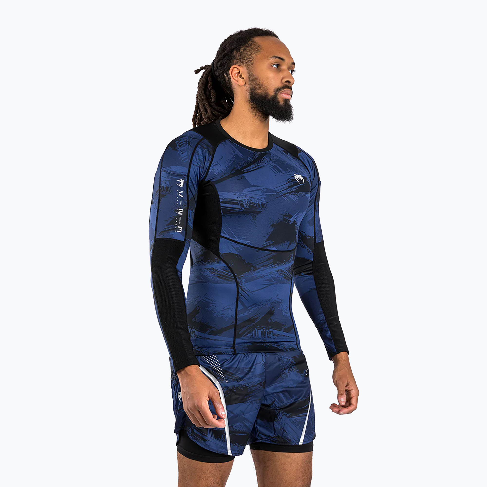 Pánsky chránič Venum Electron 3.0 Rashguard navy Longsleeve (Electron 3.0 Rashguard VENUM-04551-018)