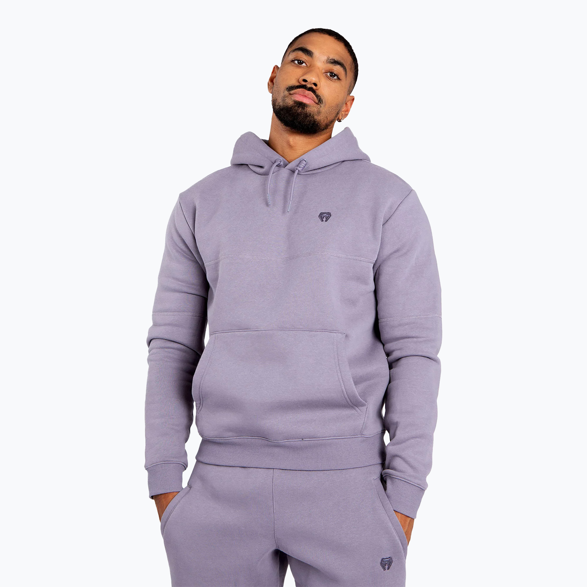 Pánska mikina Venum Silent Power s kapucňou lavender grey (Silent Power Hoodie VENUM-05015-610)