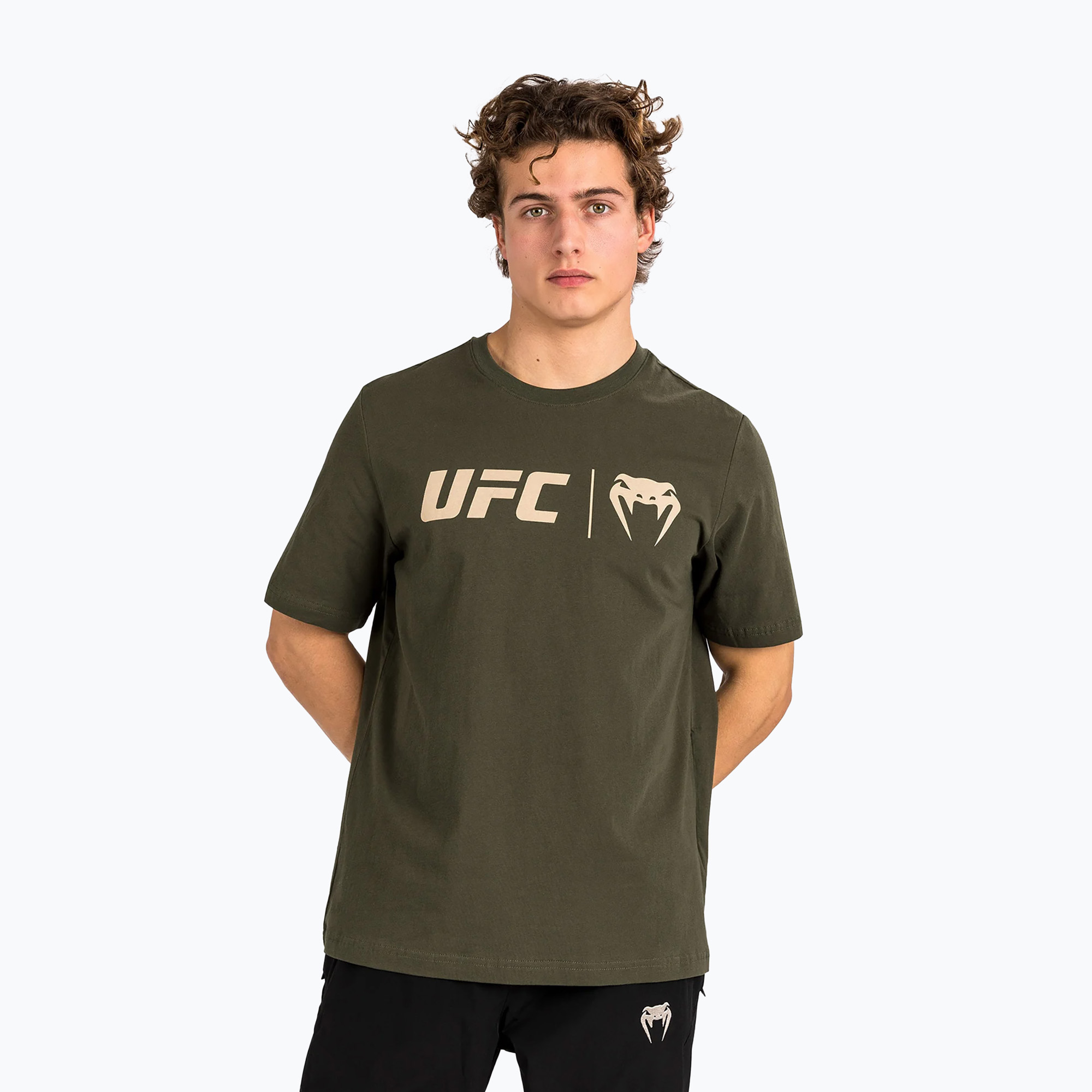 Pánske tričko Venum & UFC Classic khaki/bronze (UFC Classic VNMUFC-00254-590-L)