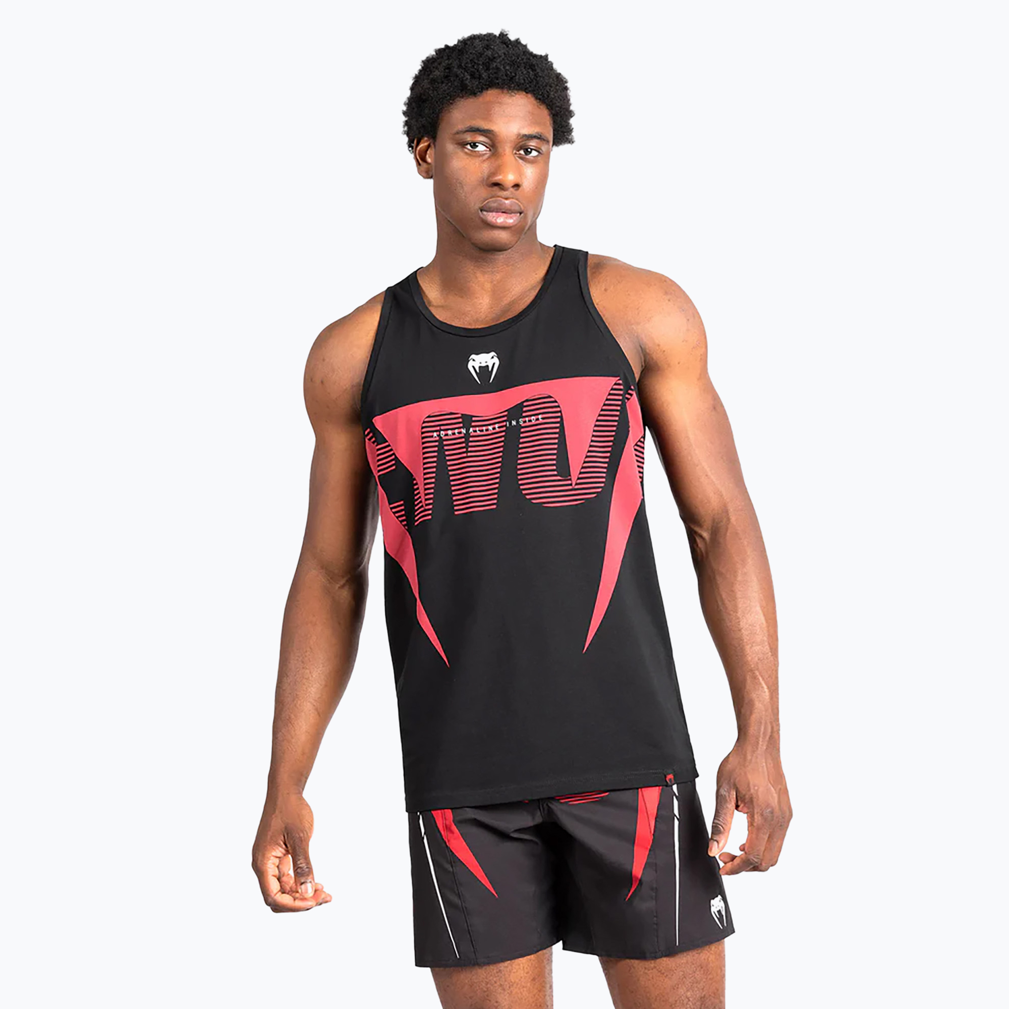 Pánske tielko Venum Adrenaline čierno-červené (Adrenaline Tank Top VENUM-05178-100)