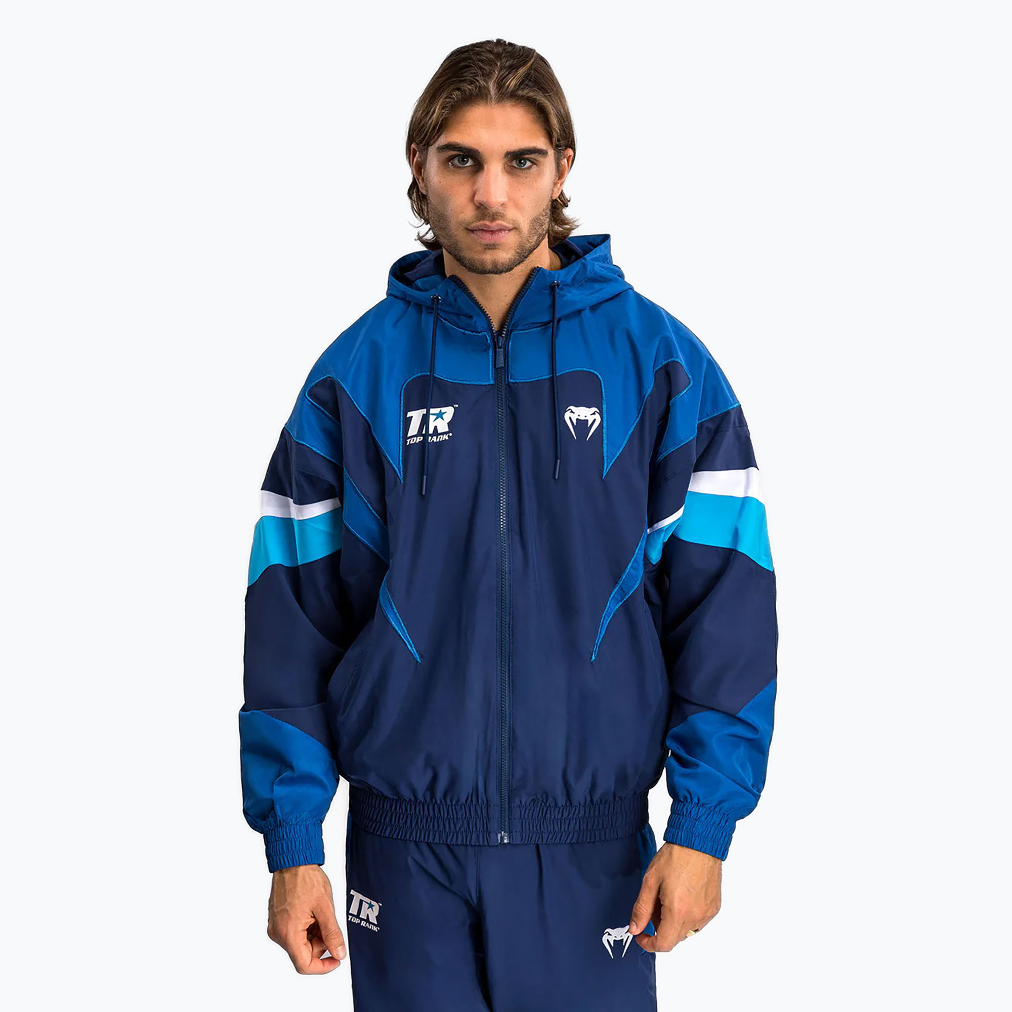 Pánska mikina Venum X Top Rank Original navy blue (X Top Rank Original Men'S Hooded Tracksuit Jacket VENUM-05299-004)