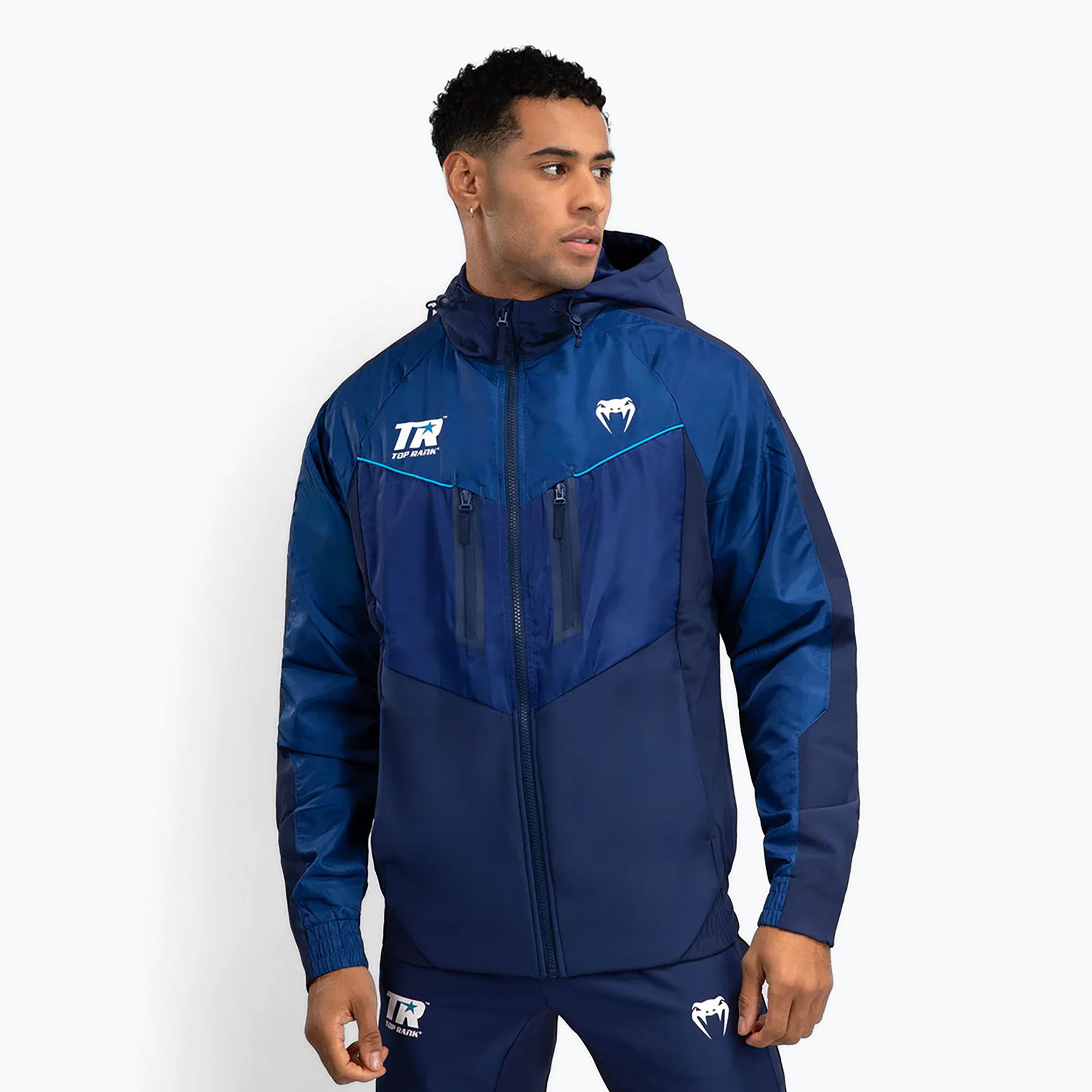 Pánska mikina Venum X Top Rank Original navy blue (X Top Rank Original Men'S Full Zip Hoodie VENUM-05304-004)
