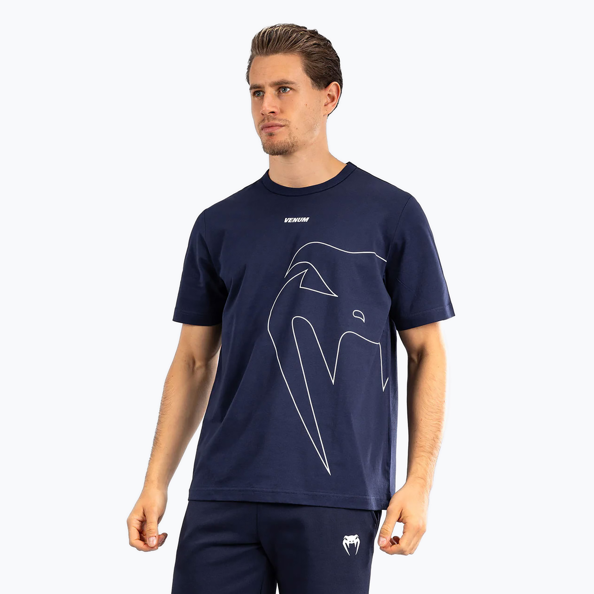 Pánske tričko Venum Giant Connect T-Shirt navy blue (Giant Connect T-Shirt VENUM-04875-018)