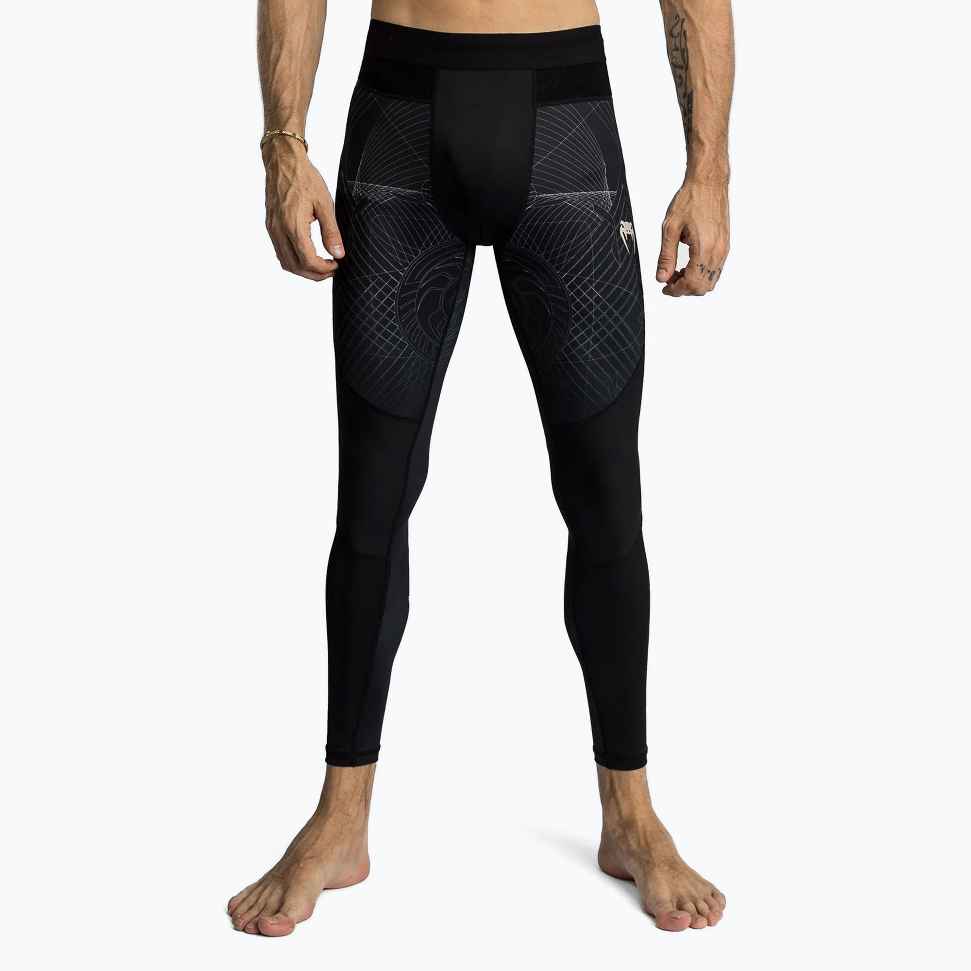 Pánske tréningové legíny Venum G-Fit Air Spats deep black/ desert sand (G-Fit Air Spats 05010-617)