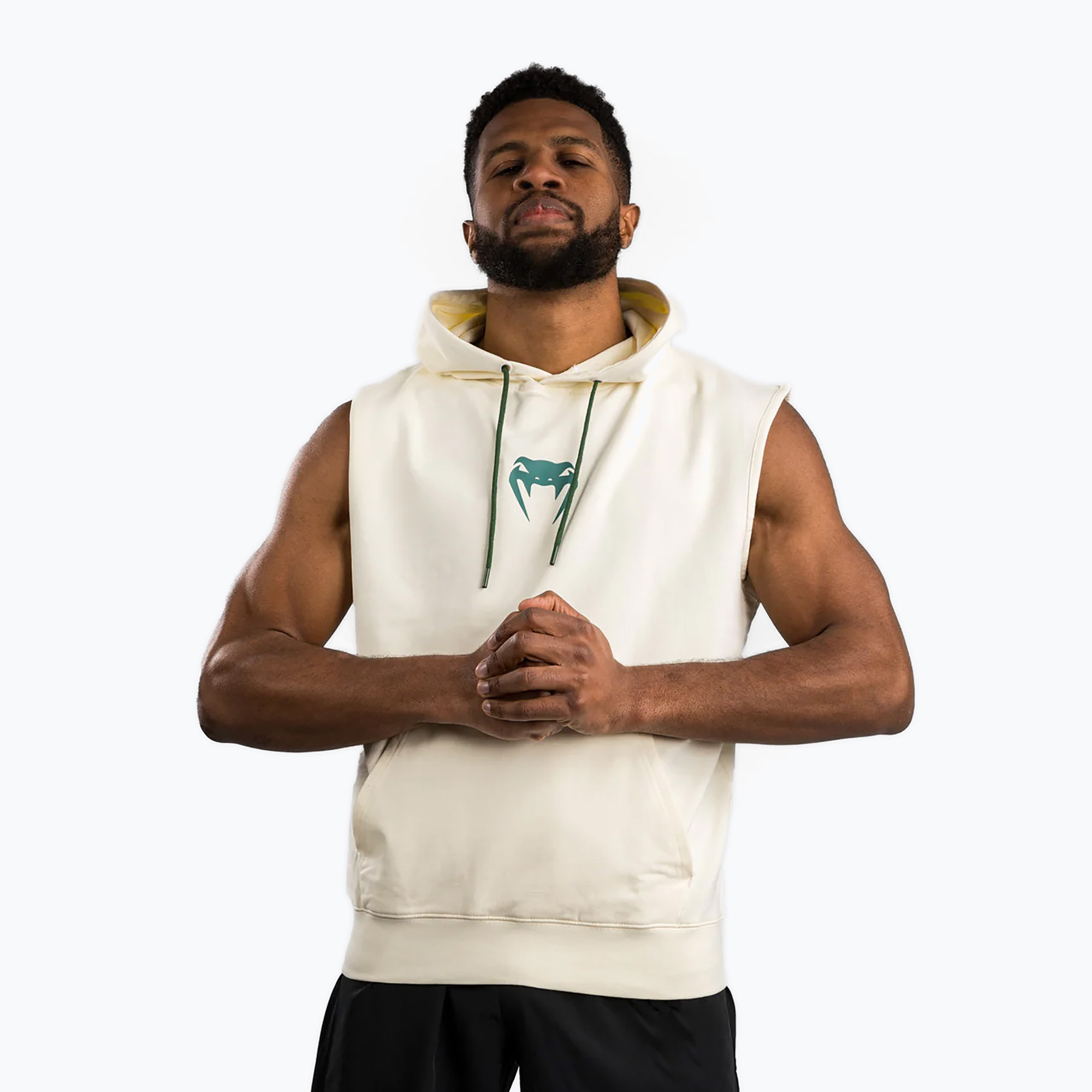 Pánske mikiny bez rukávov Venum Sparring vanilla (Sparring Sleeveless Hoodies VENUM-05138-048)