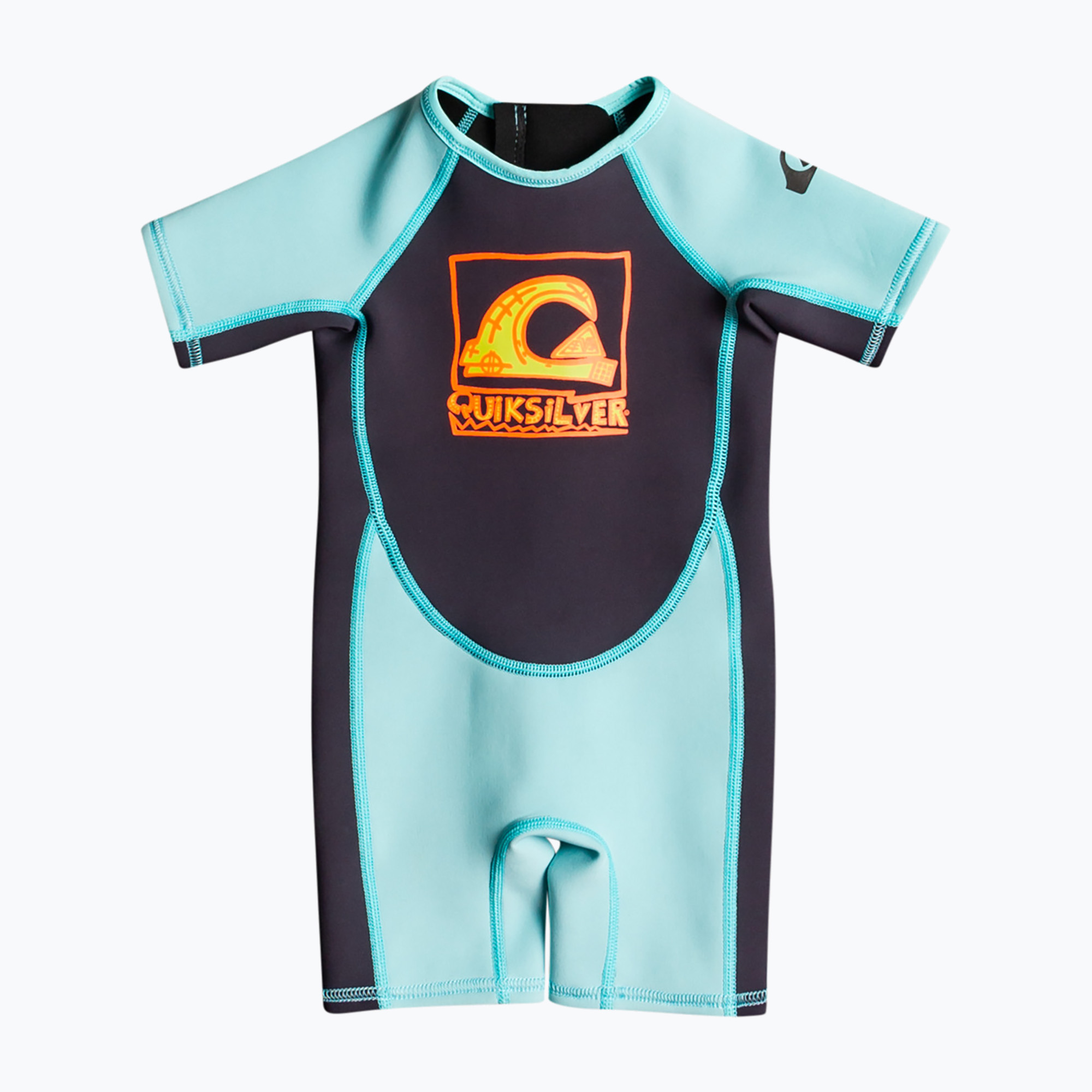 Quiksilver 1,5 mm Toddler SS SP detská plavecká pena black/jet black/angel blue (1,5 mm Toddler Back Zip Springsuit EQTW503004-XKKB)