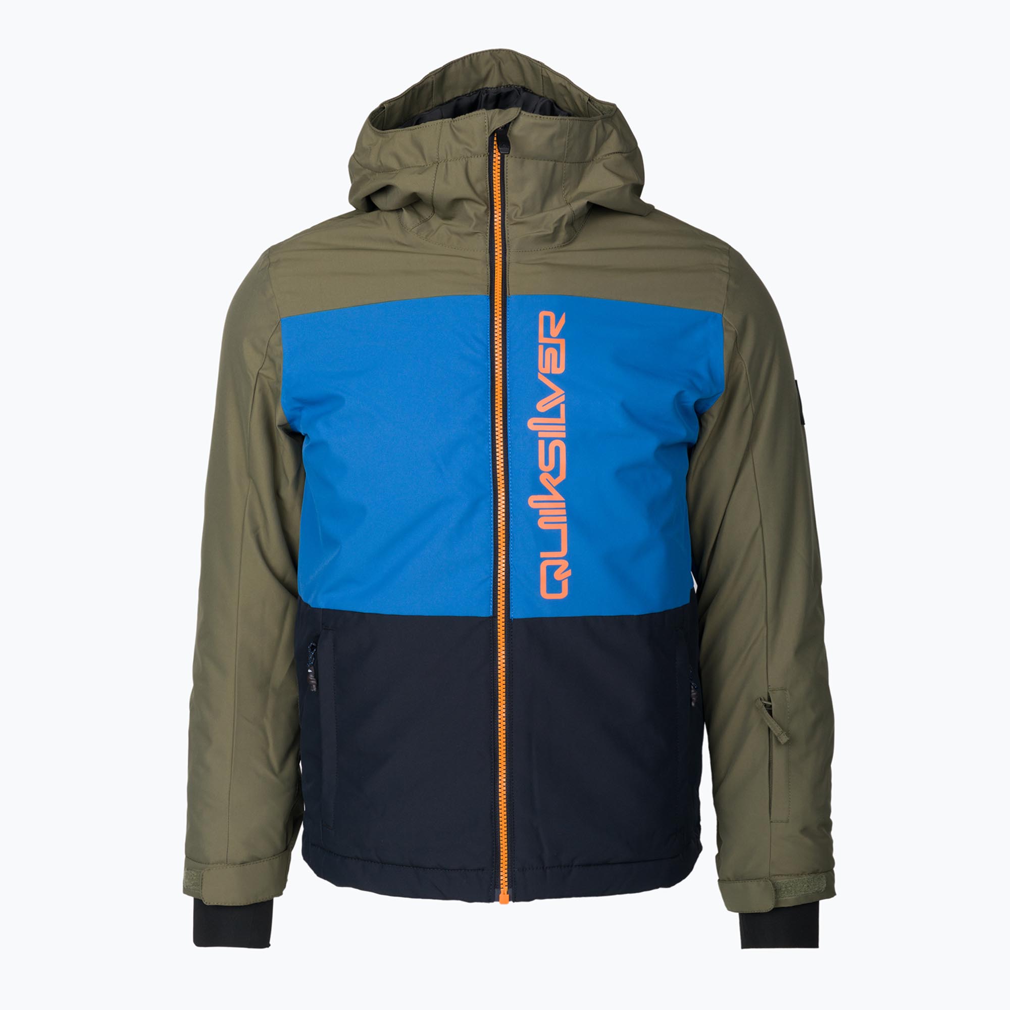 Detská snowboardová bunda Quiksilver Side Hit zeleno-modrá EQBTJ3158