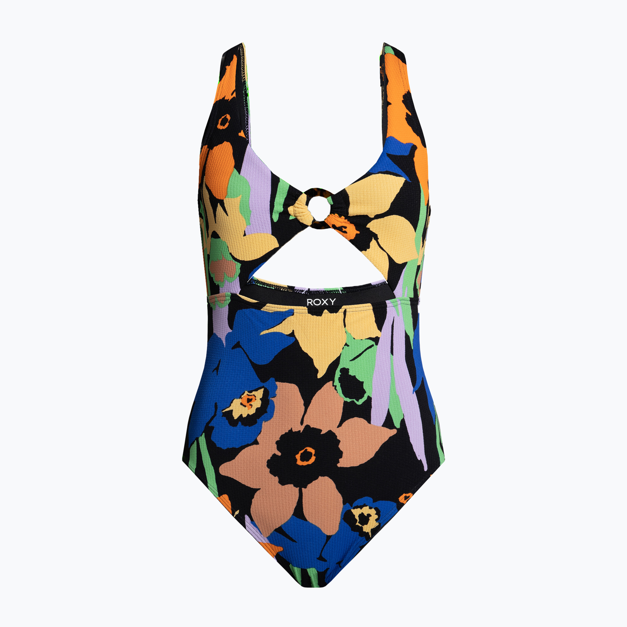 Dámske jednodielne plavky ROXY Color Jam 2021 anthracite flower jammin (Color Jam ERJX103517)