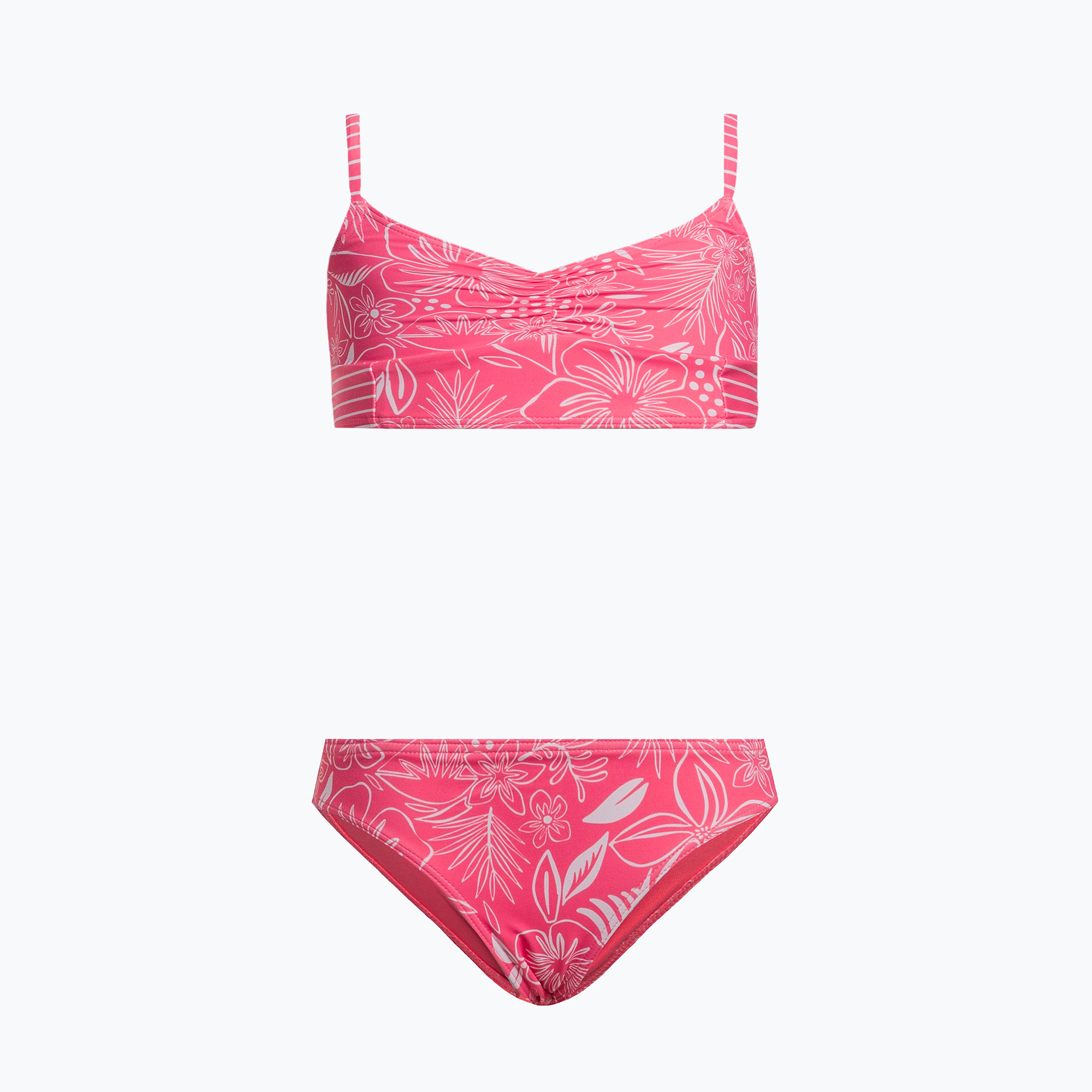 Detské dvojdielne plavky ROXY Vacay For Life Crop Top Set 2021 sunkissed coral tropical tide (Vacay For Life Crop Top Set ERGX203490-MJV5)