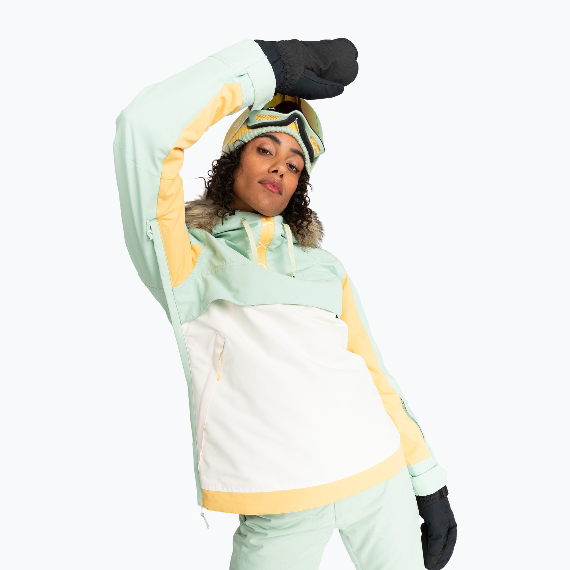 Dámska snowboardová bunda ROXY Shelter cameo green