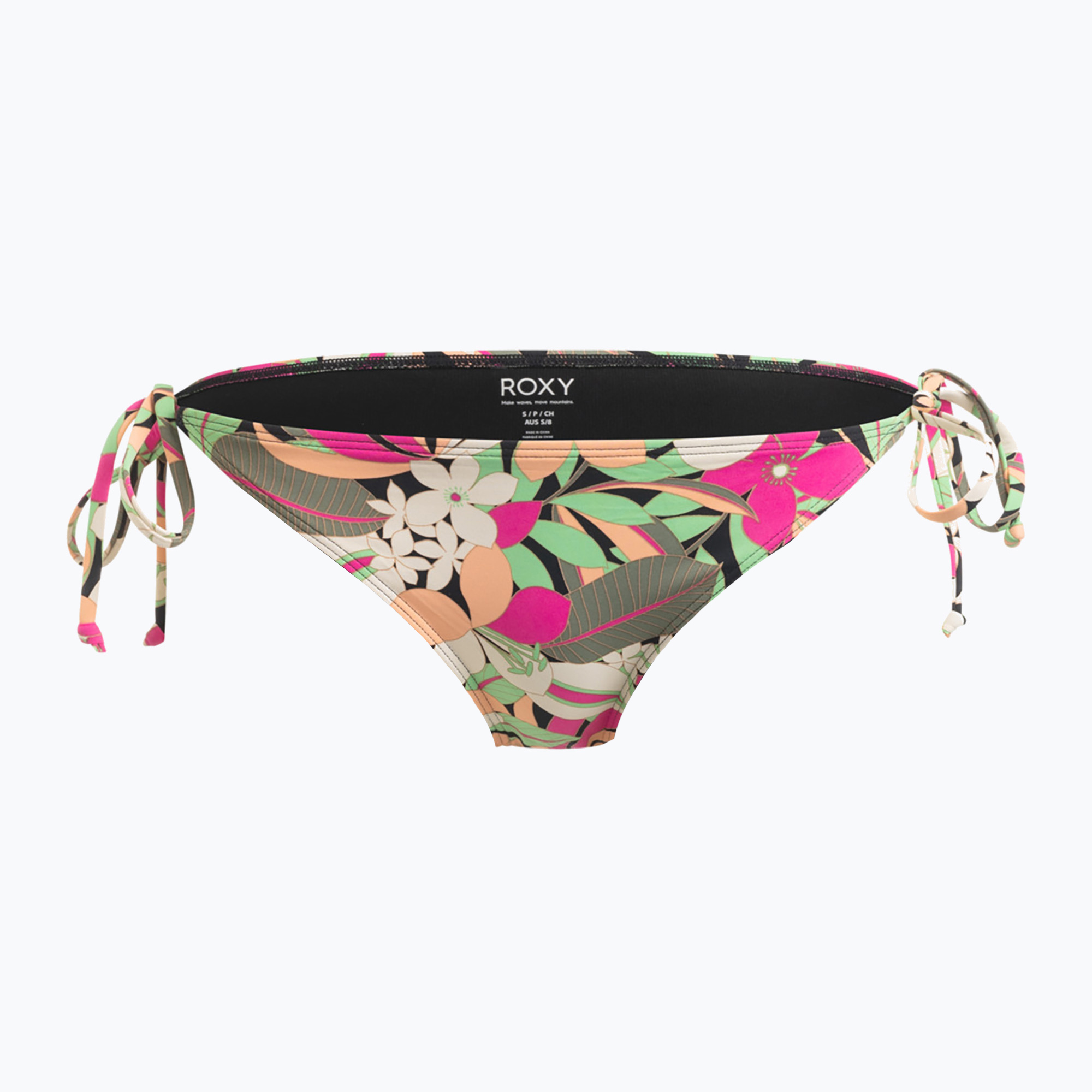 Spodný diel plaviek ROXY Printed Beach Classics Bikini anthracite palm song s (PT Beach Classics Bikini TS ERJX404787)