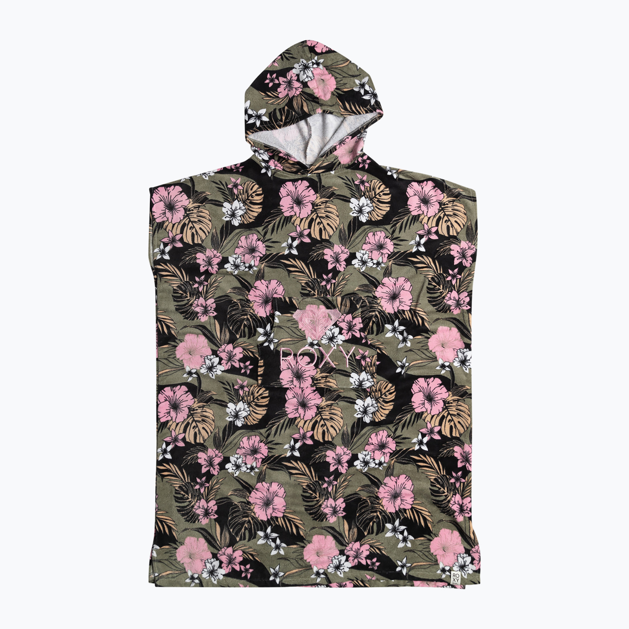 Dámske pončo ROXY Stay Magical s potlačou antracit classic pro surf (Stay Magical Printed ERJAA04262)