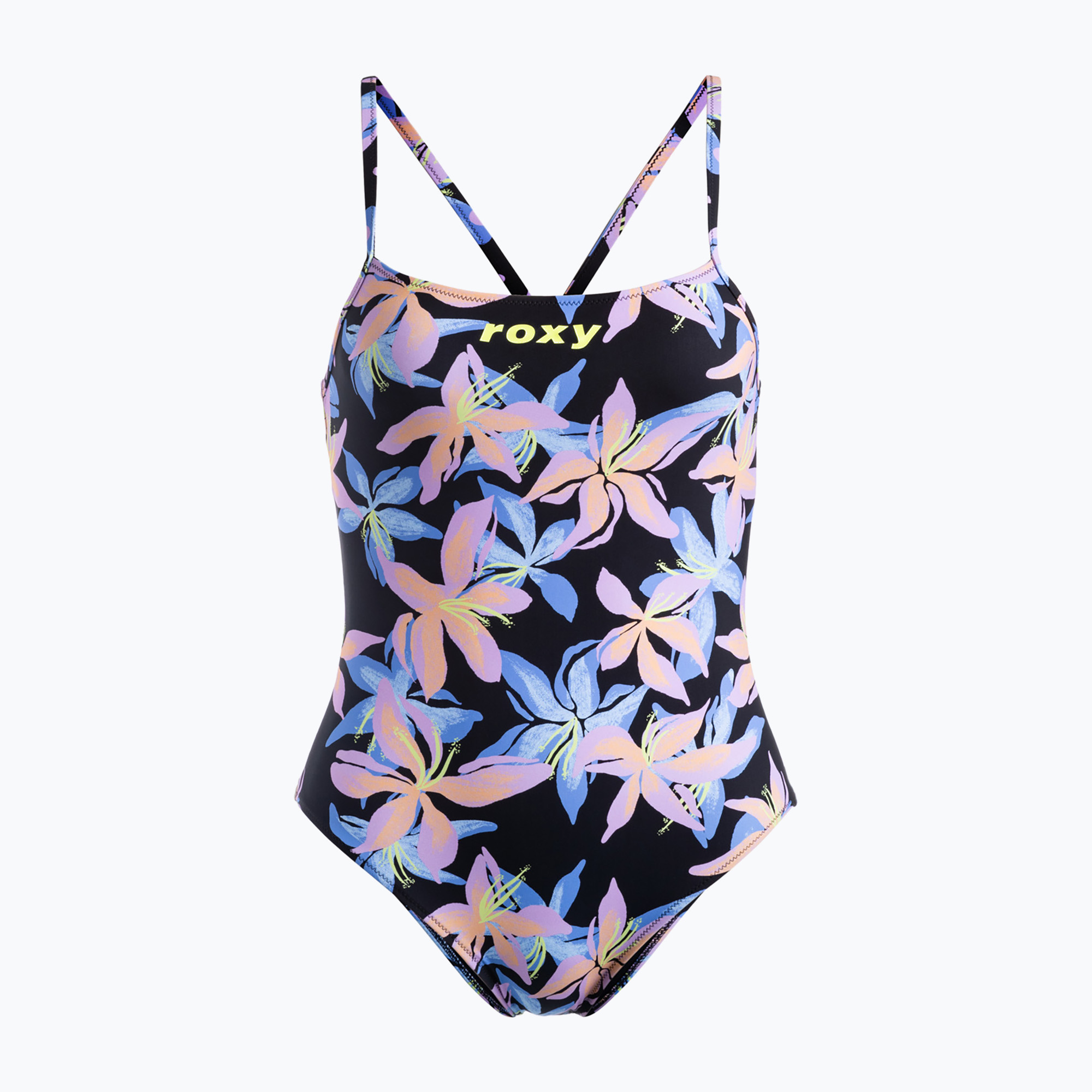 Dámske jednodielne plavky ROXY Active anthracite kiss (Active Basic One Piece PT ERJX103631)