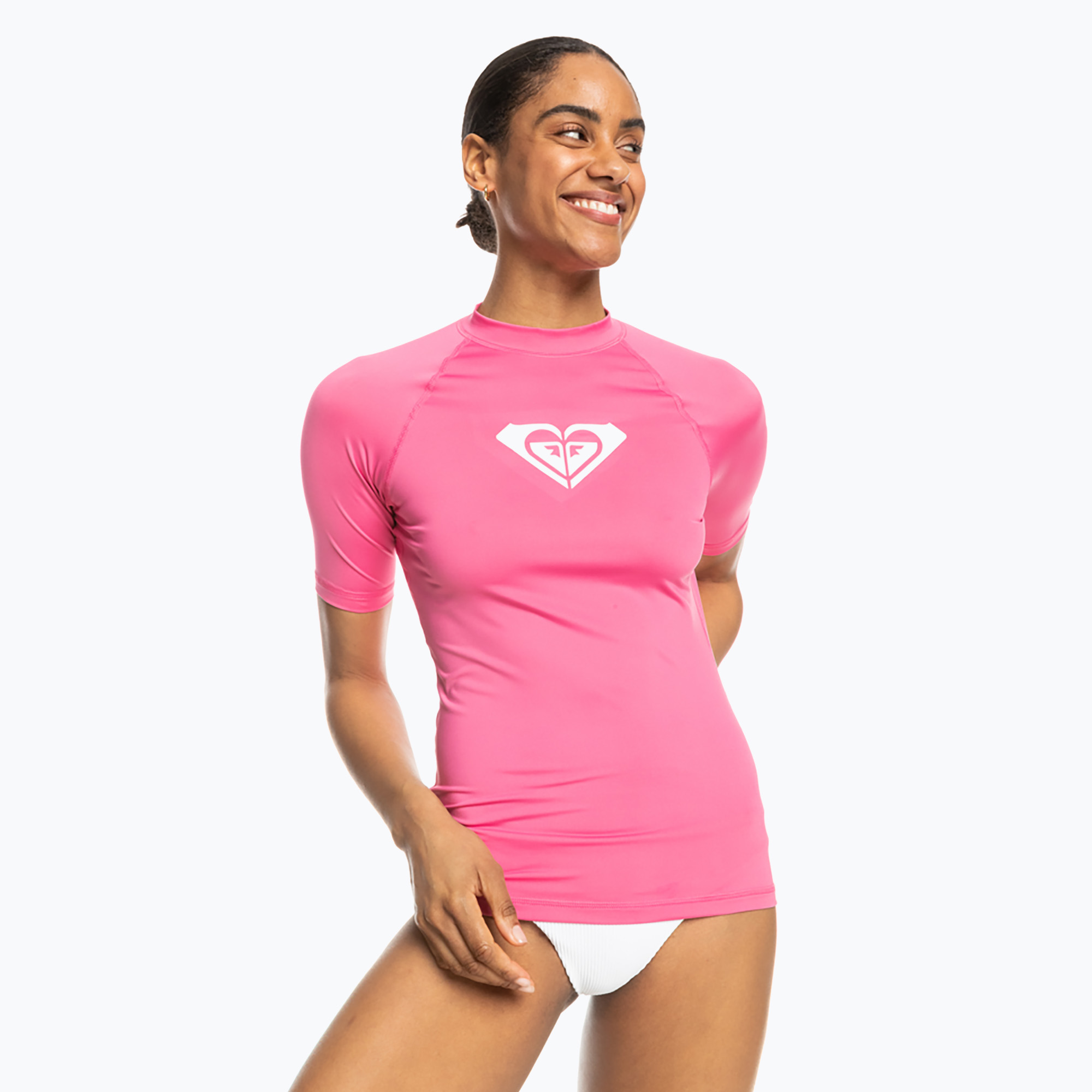 Dámske tričko na plávanie ROXY Whole Hearted shocking pink