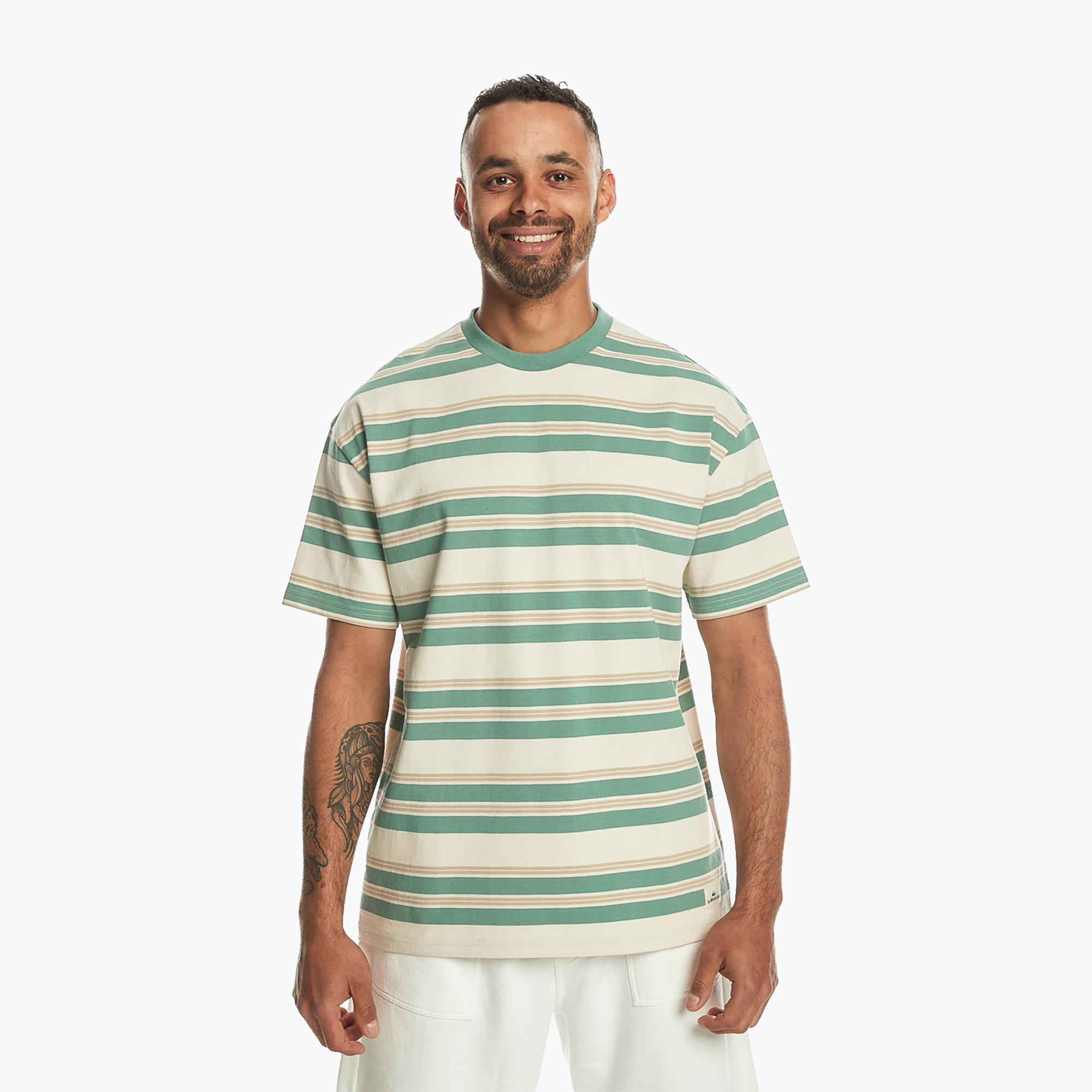 Pánske tričko Quiksilver Eco YD Stripe Tee frosty eco stripe tee (Eco Yd Stripe EQYKT04339-GMP3)