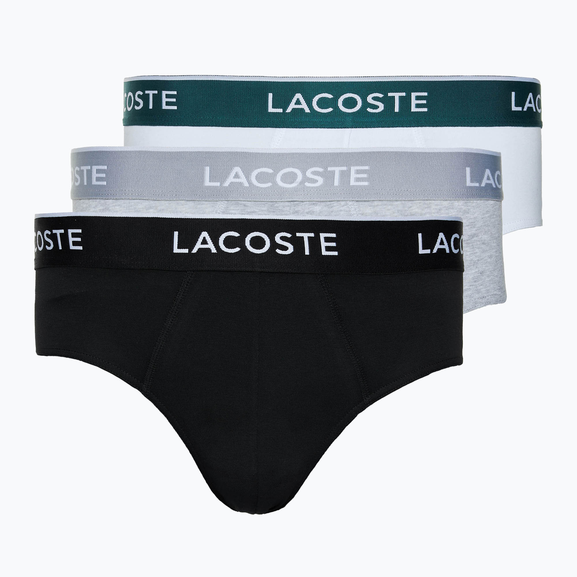 Pánske slipy Lacoste 8H3472 3 páry black/white/silver chine (8H3472)