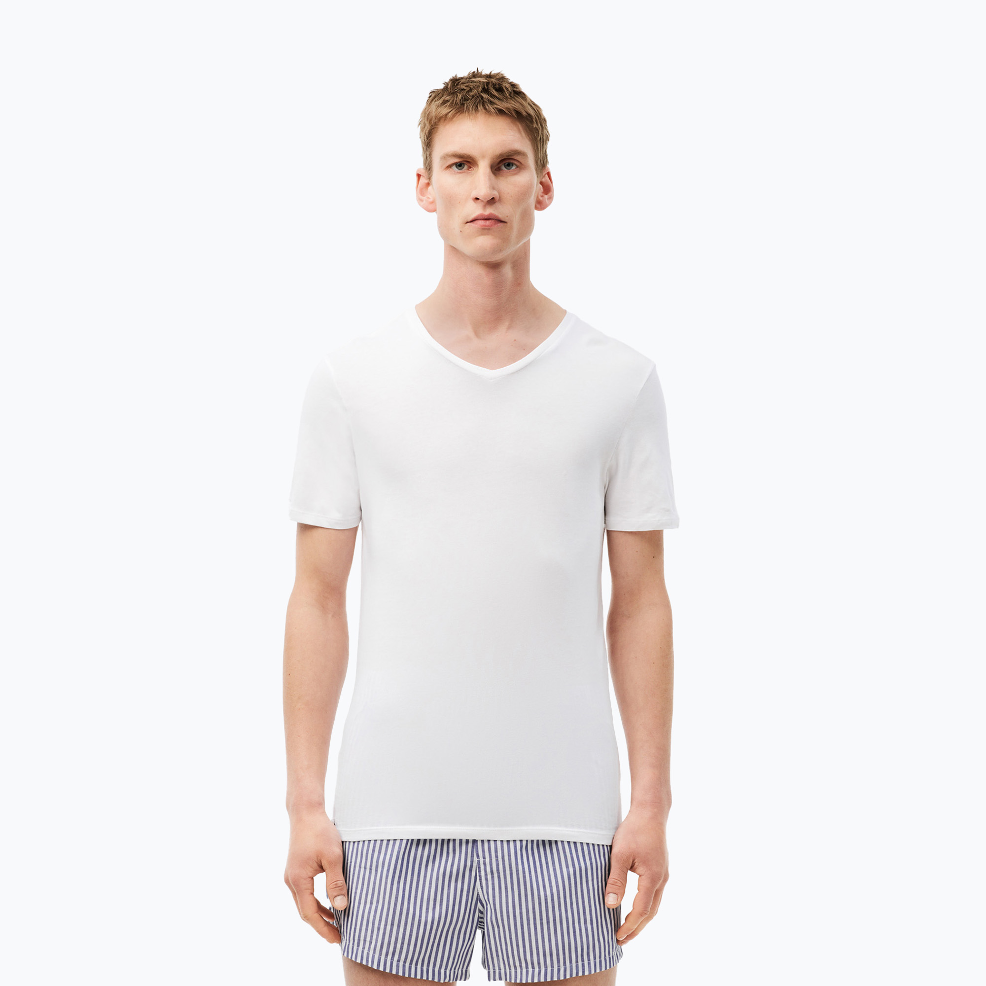 Pánske tričko Lacoste TH3374 3-pack white (TH3374)