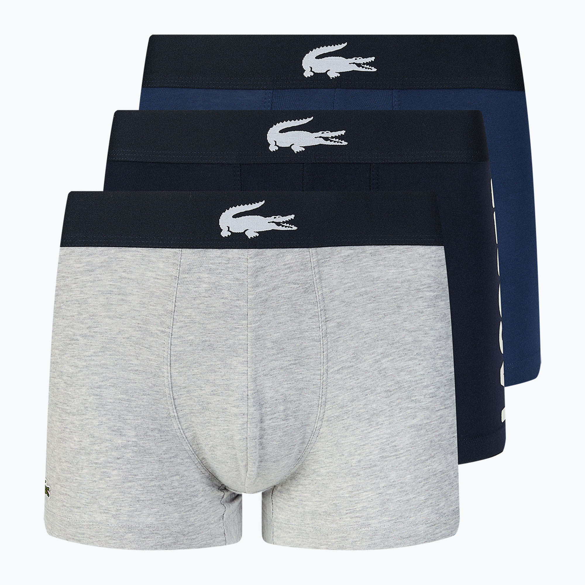 Boxerky Lacoste 5H1803 BCK 3 páry námornícka modrá/biela/strieborná porcelán (5H1803)