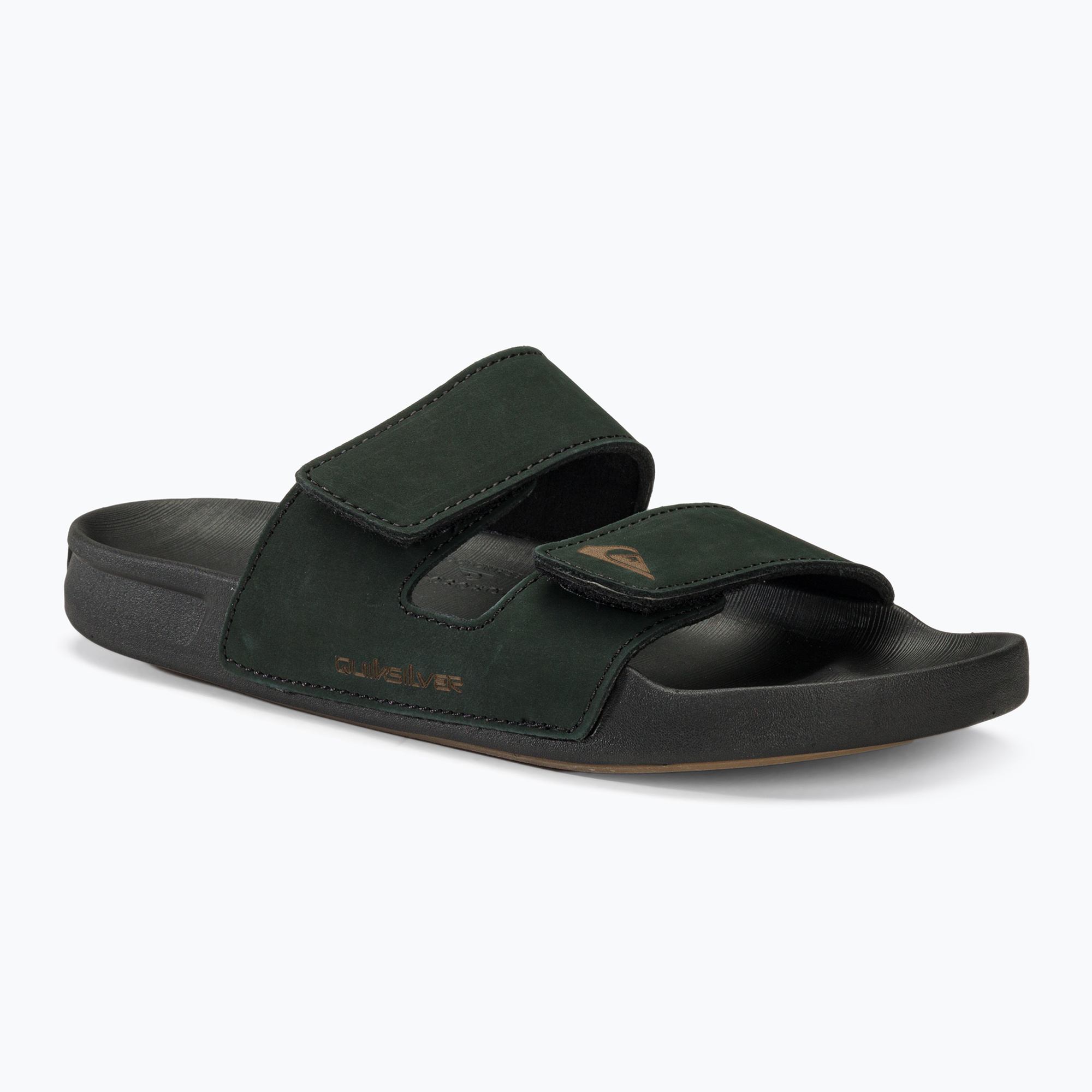 Pánske šľapky Quiksilver Rivi Leather Double Adjust black 1