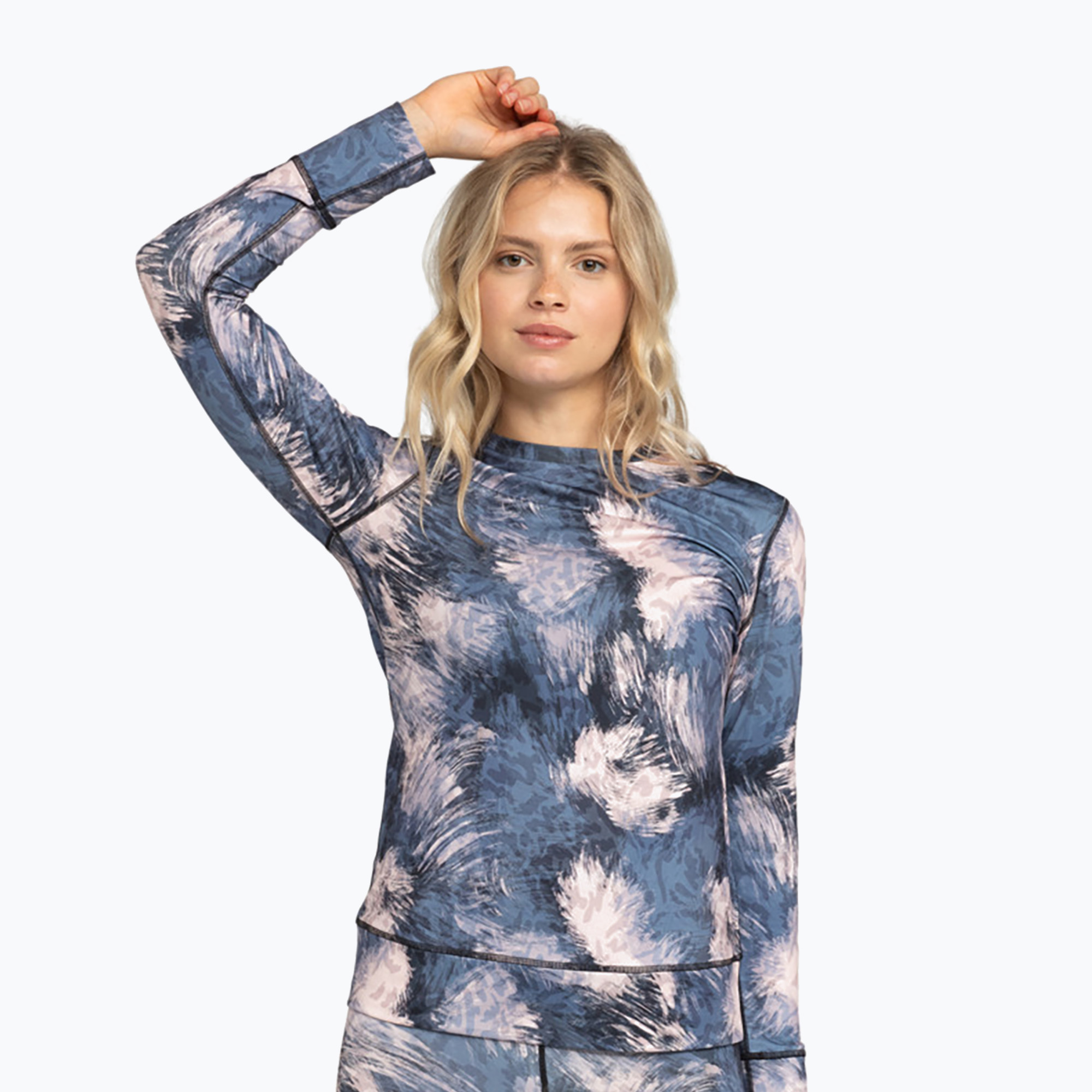 Dámske termo tričko Longsleeve ROXY Daybreak Brushed Top wild wind darknight (Daybreak Brushed Top ERJLW03050-BQY1)