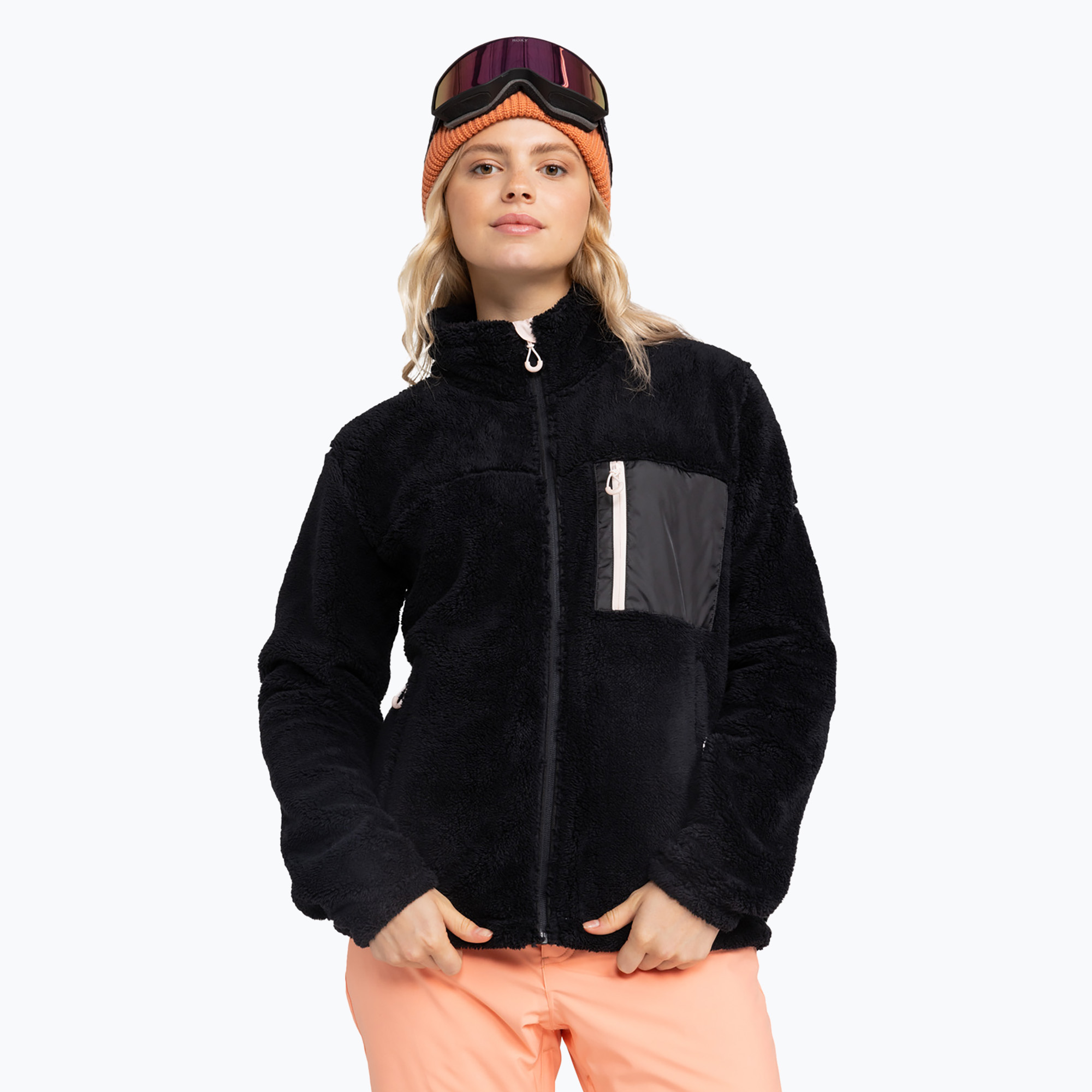 Dámska mikina ROXY Alabama Full Zip Solid true black (Alabama Full Zip Solid ERJFT04824-KVJ0)