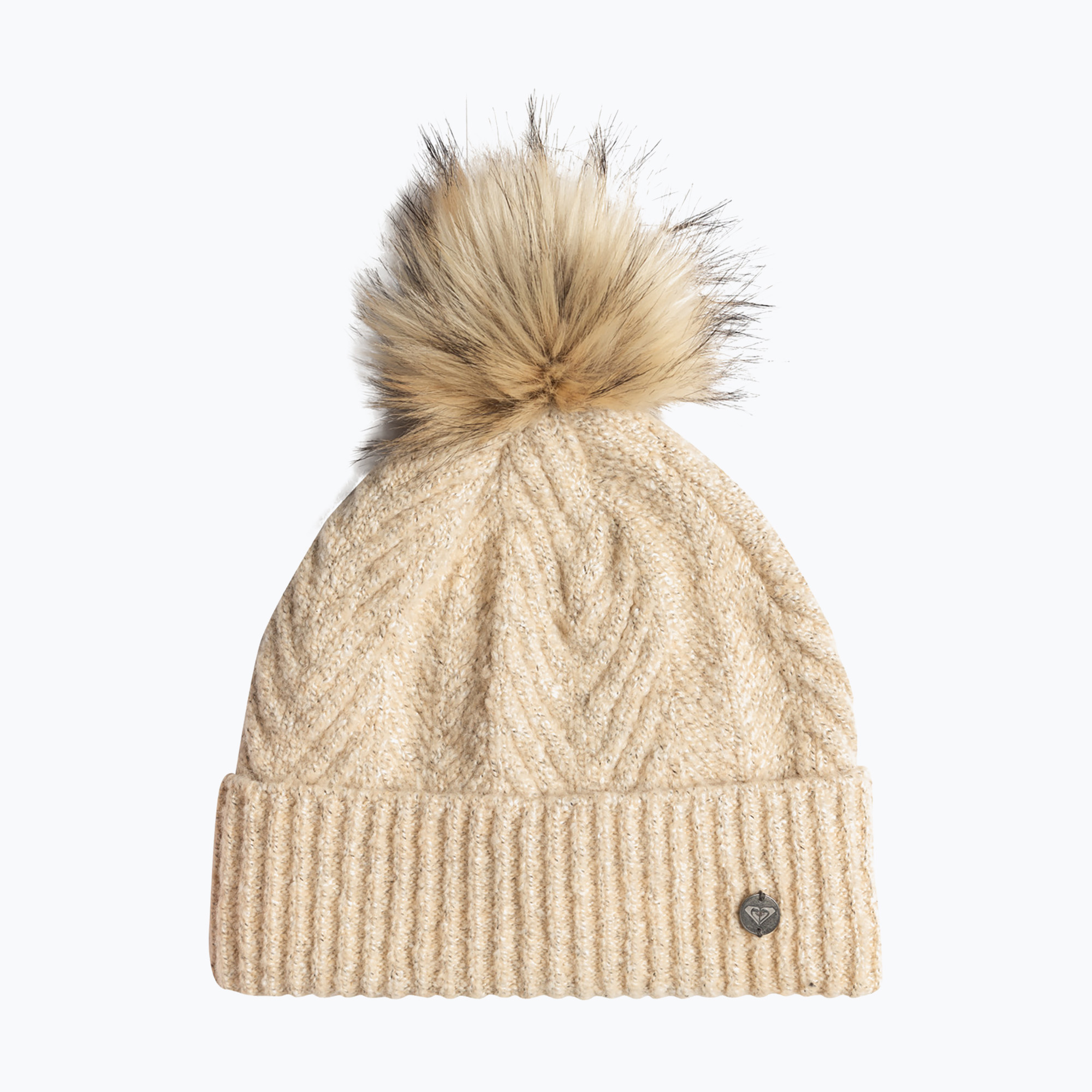 Dámska zimná čiapka ROXY Peak Chic pebble (Peak Chic ERJHA04282-TGJ0)