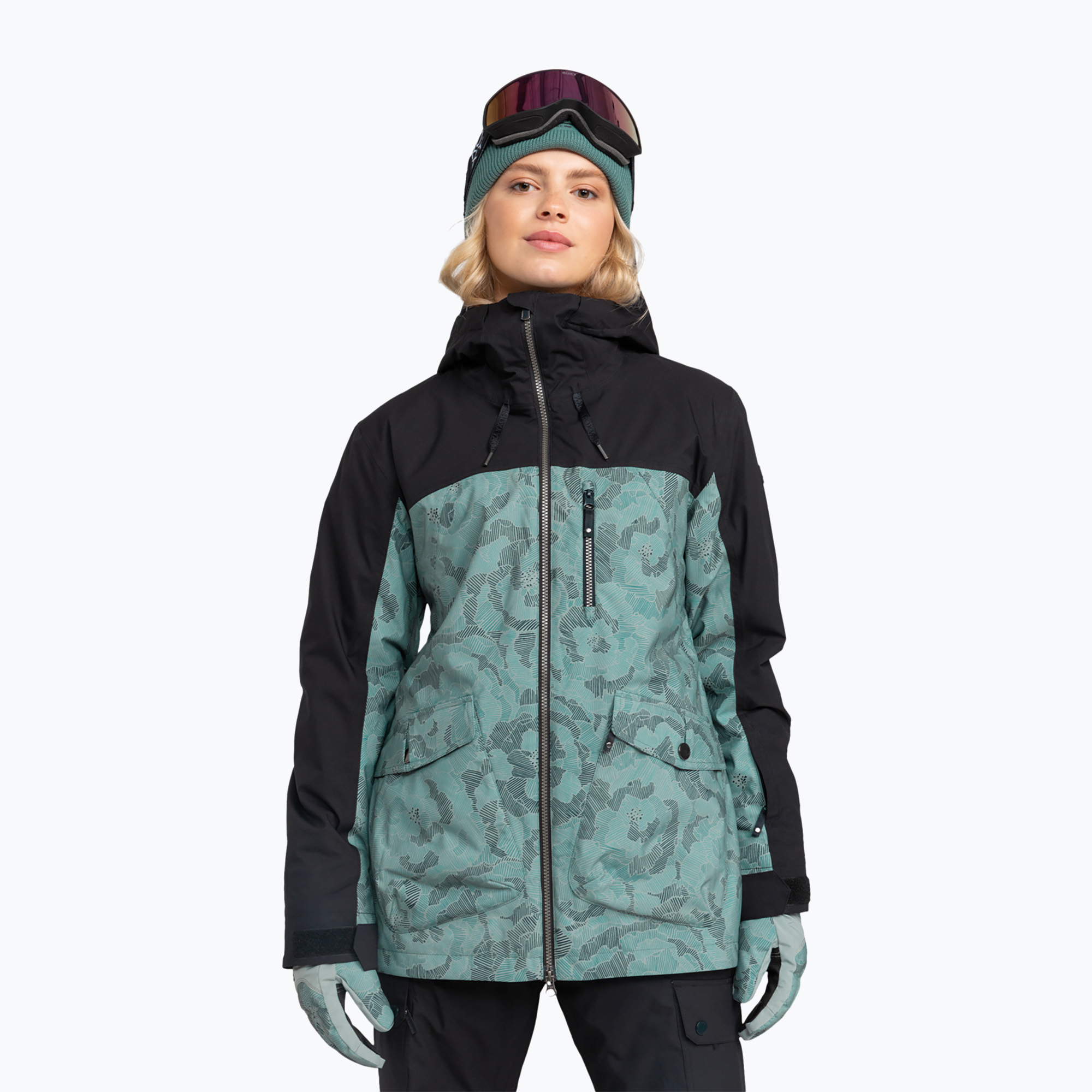 Dámska snowboardová bunda ROXY Stated lily pad skicár (Stated ERJTJ03467-GJN2)