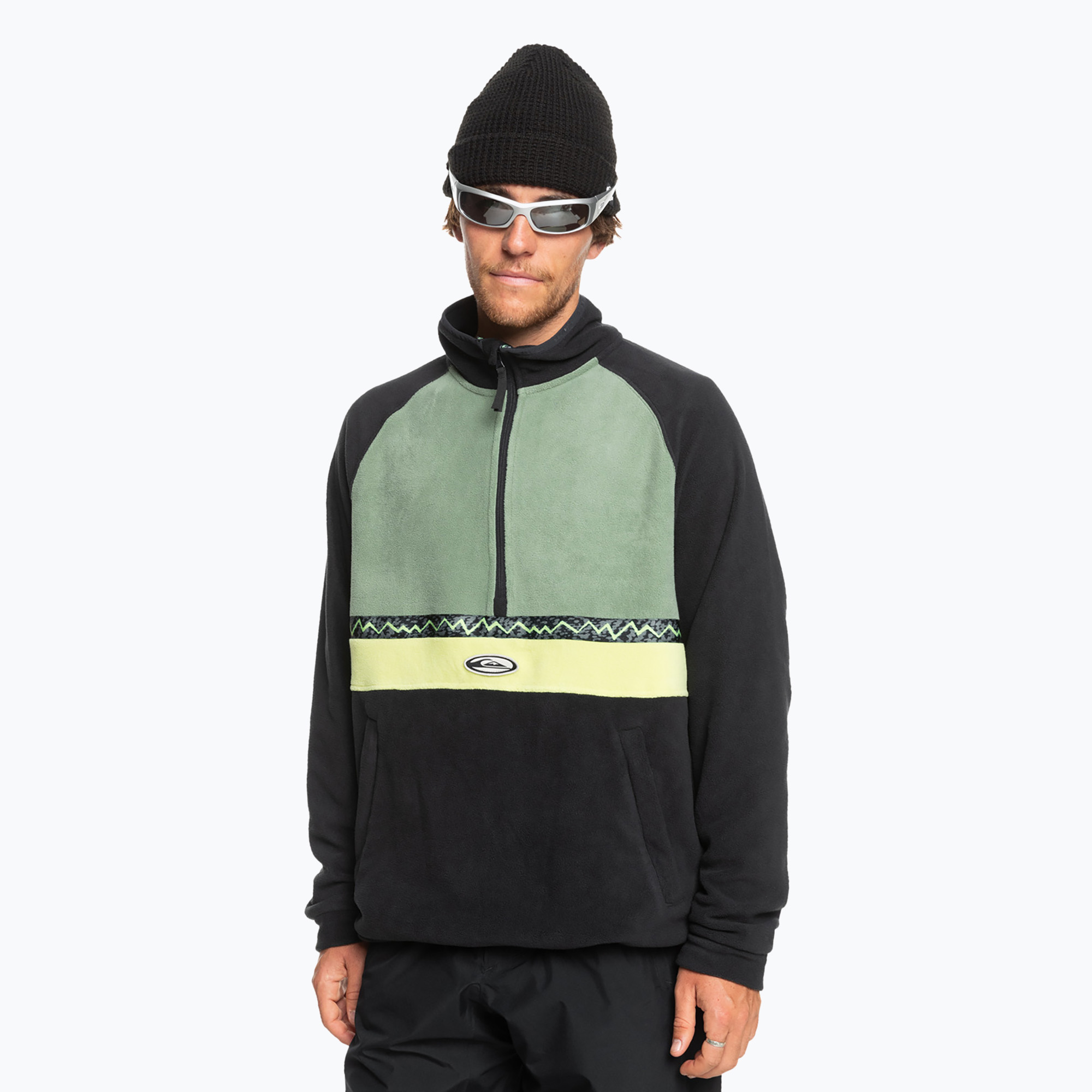 Pánska snowboardová mikina Quiksilver Champagne Powder Fleece true black (Champagne Powder Fleece EQYFT04978-KVJ0)
