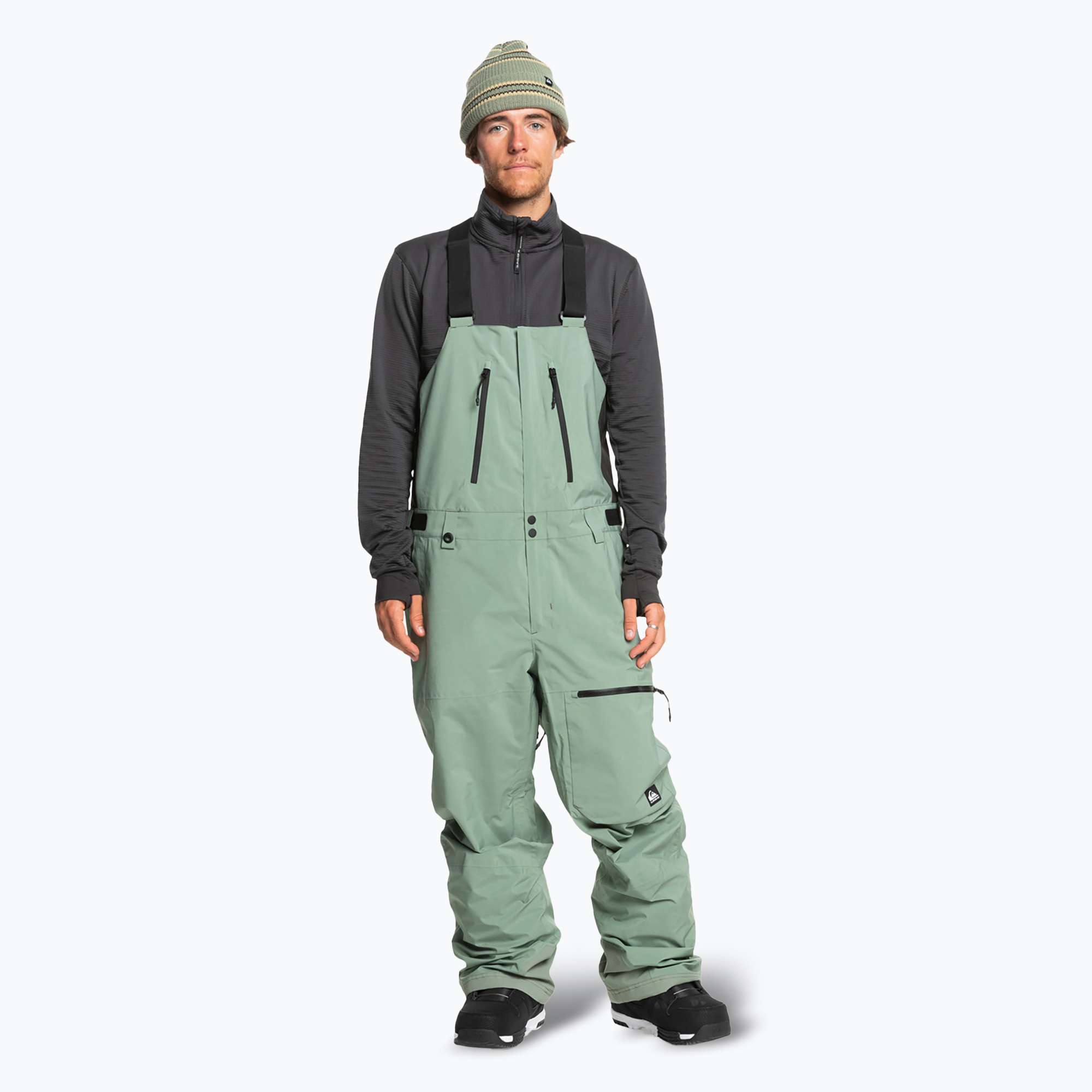 Pánske snowboardové nohavice Quiksilver Altostratus Stret Gore-Tex Bib sea spray (Altostratus Stret Gore-Tex Bib EQYTP03221-GLW0)