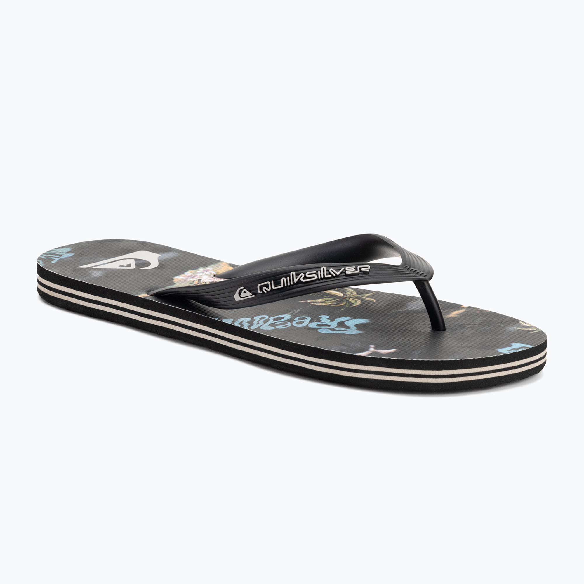 Pánske žabky Quiksilver Molokai Art 25 black naturama (Molokai Art 25 AQYL101430-KVJ6)
