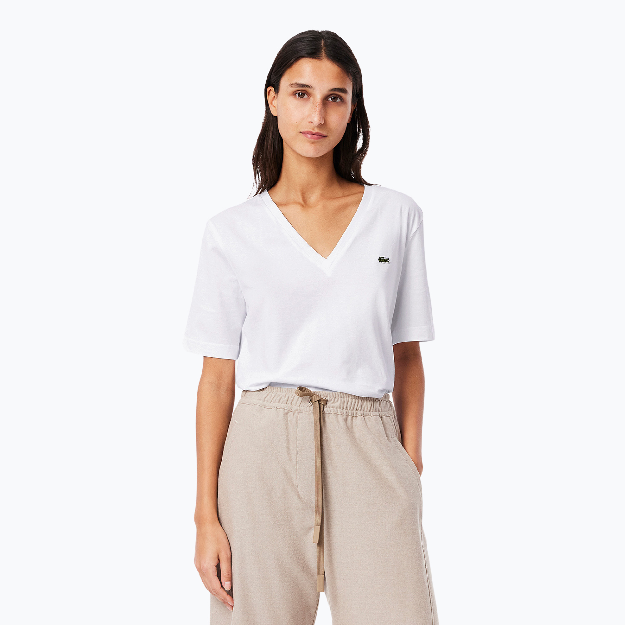 Dámske tričko Lacoste TF7300 white (TF7300)