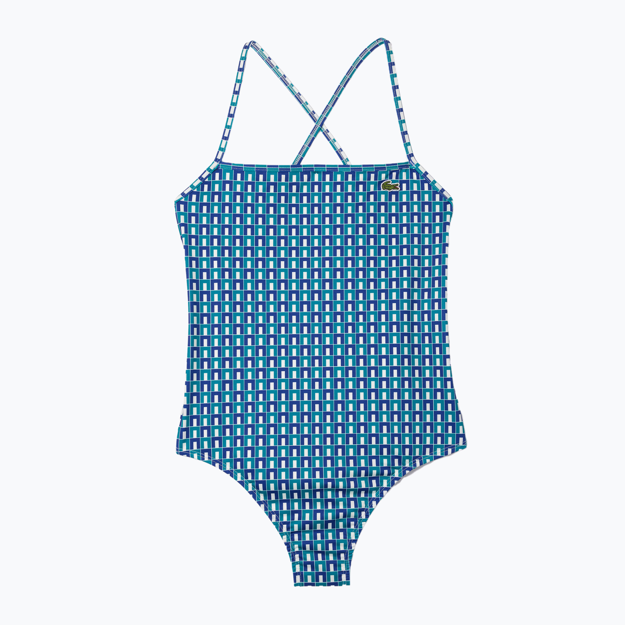 Dámske jednodielne plavky Lacoste MF7264 mascarpone / sloe 0 / underground (MF7264)