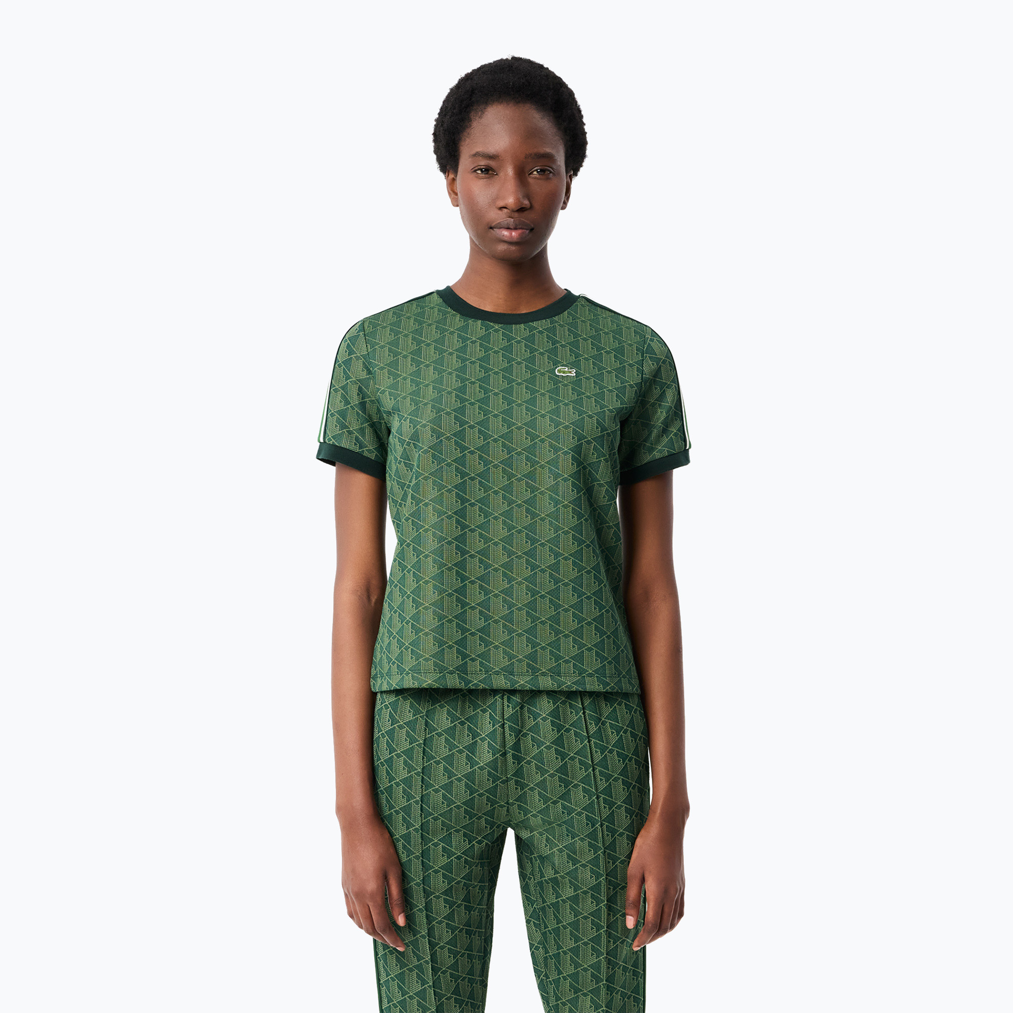 Dámske tričko Lacoste TF3244 sinople/khaki (TF3244)