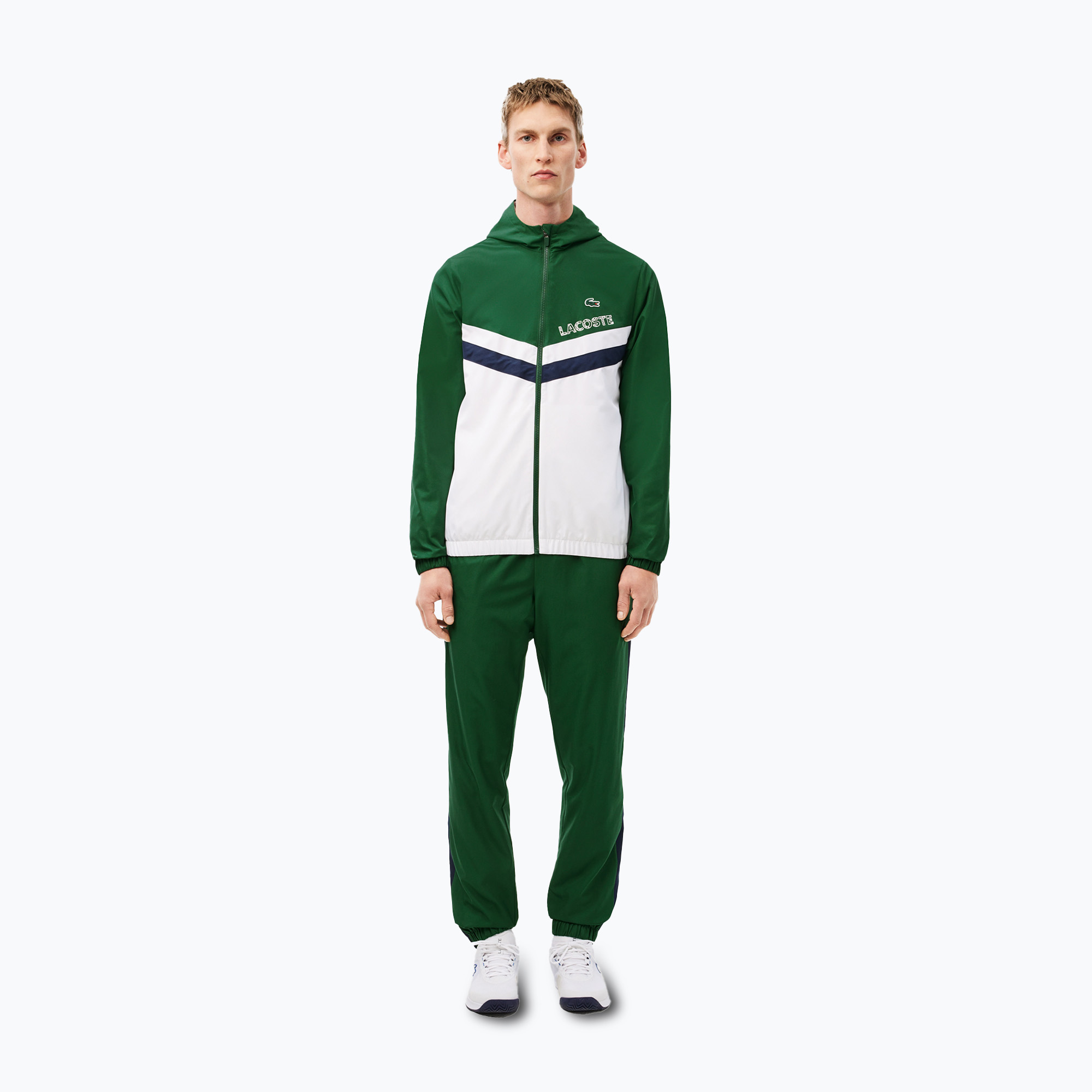 Pánska tepláková súprava Lacoste WH4241 green/white/navy blue (WH4241)
